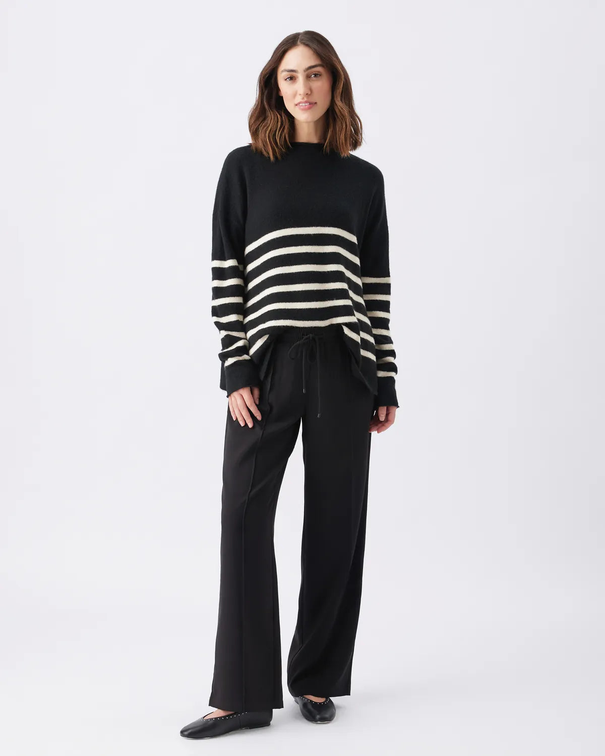 Gerrie Nursing Knit Black / Vanilla