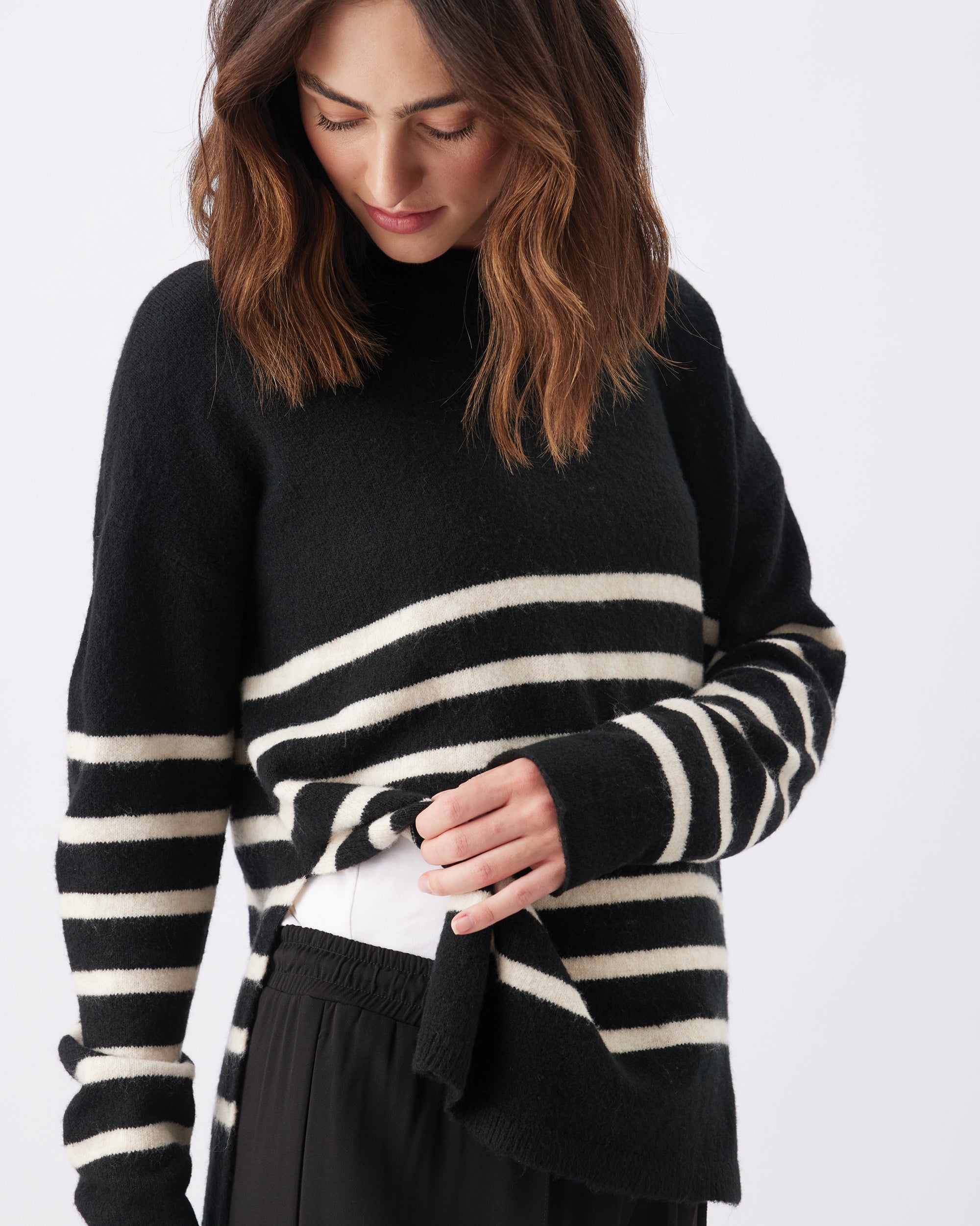 Gerrie Nursing Knit Black / Vanilla