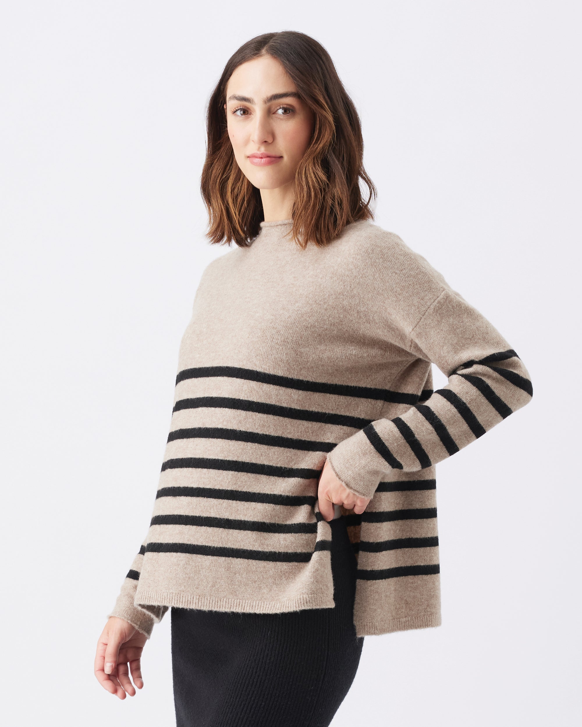 Gerrie Nursing Knit Mocha / Black