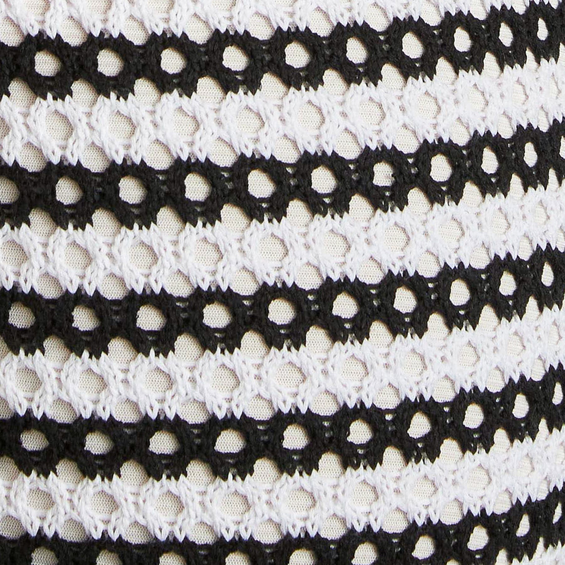 Diana Crochet Dress Black / White