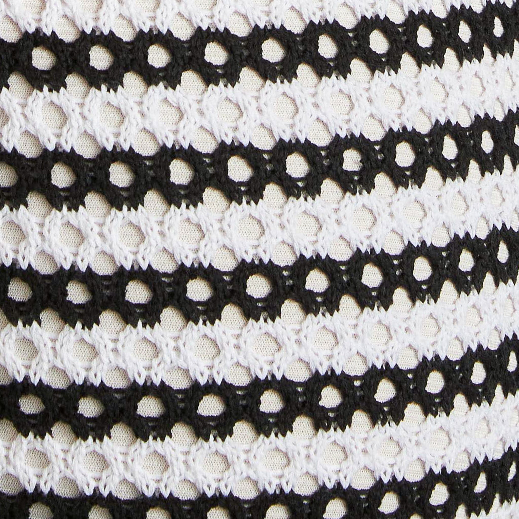 Diana Crochet Dress Black / White