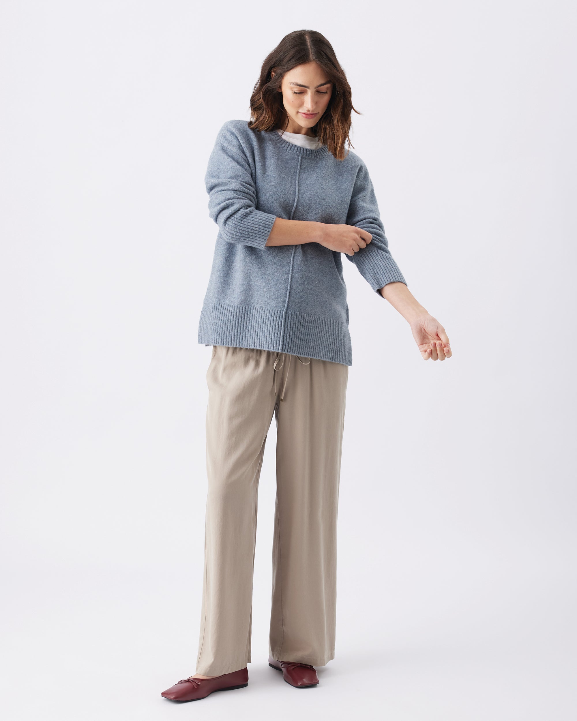 Eva Nursing Knit Blue Marle