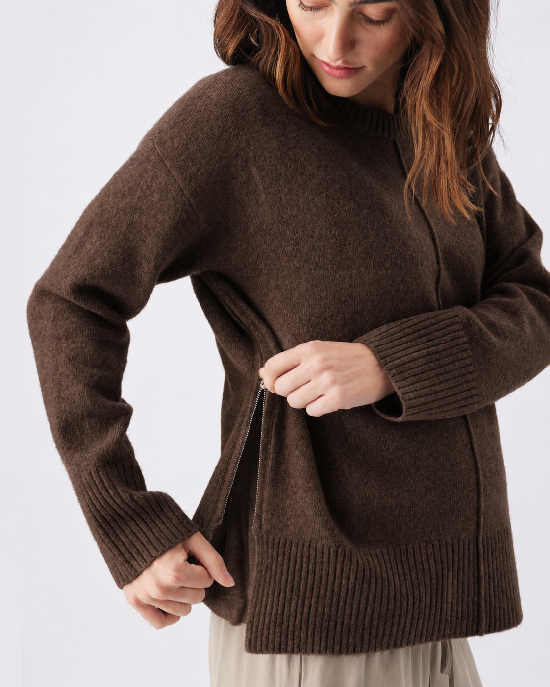 Eva Nursing Knit Chocolate