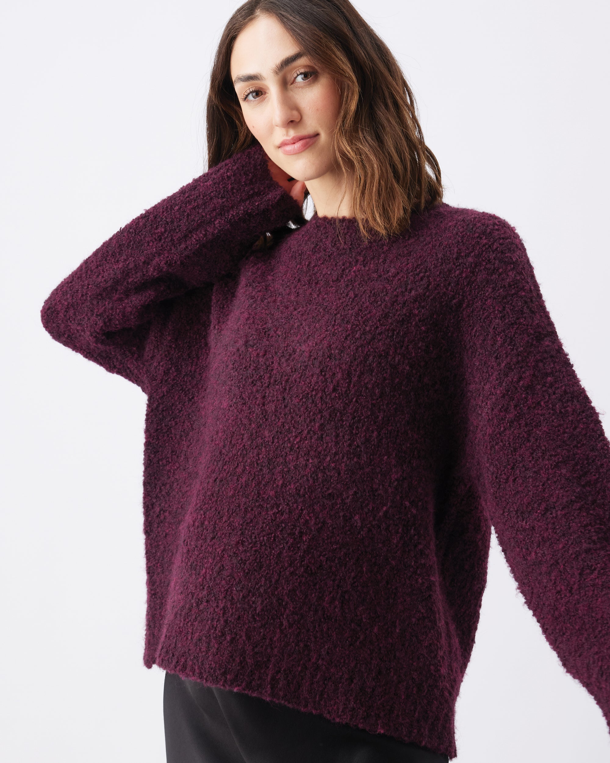 Theo Cosy Knit Burgundy