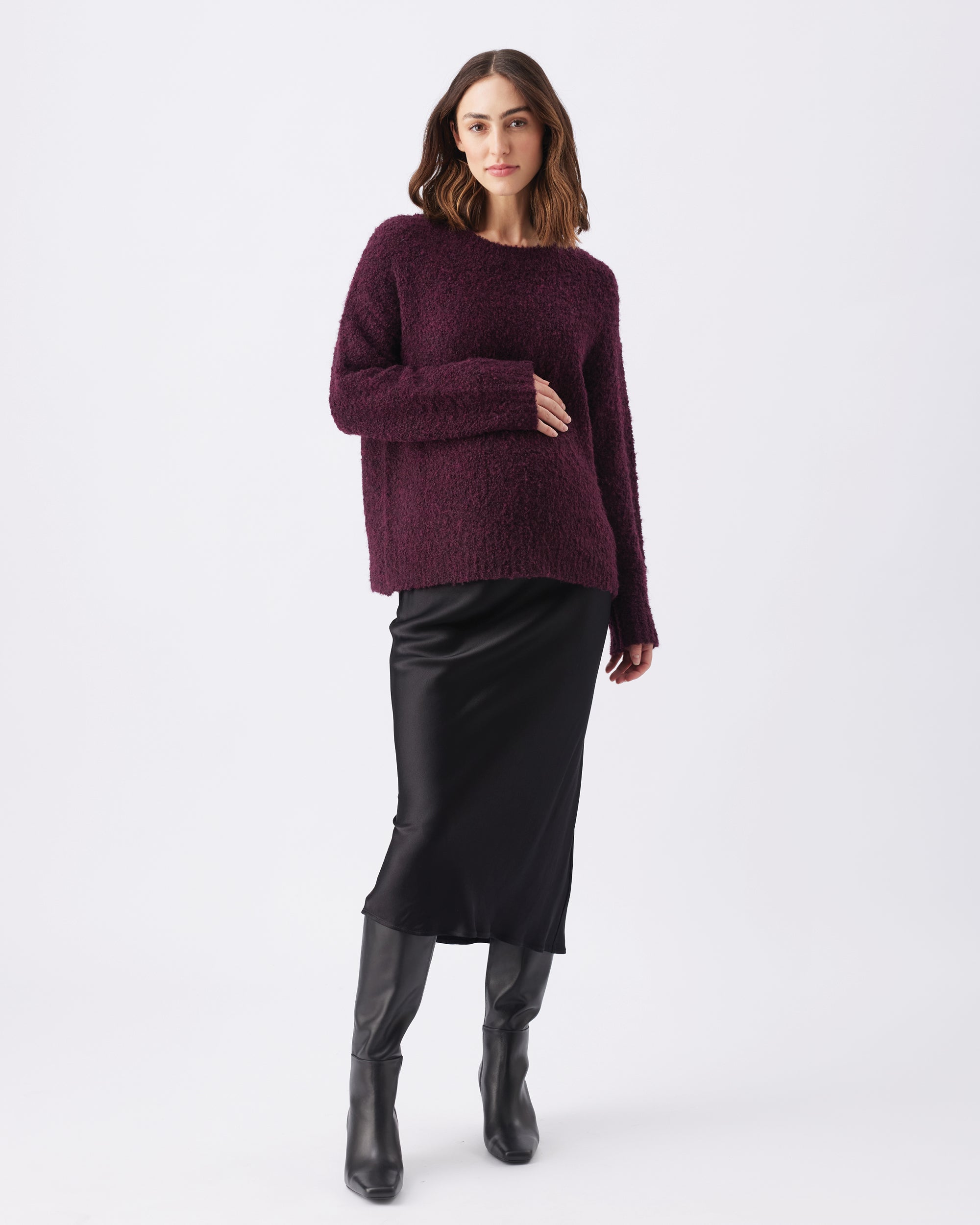 Theo Cosy Knit Burgundy