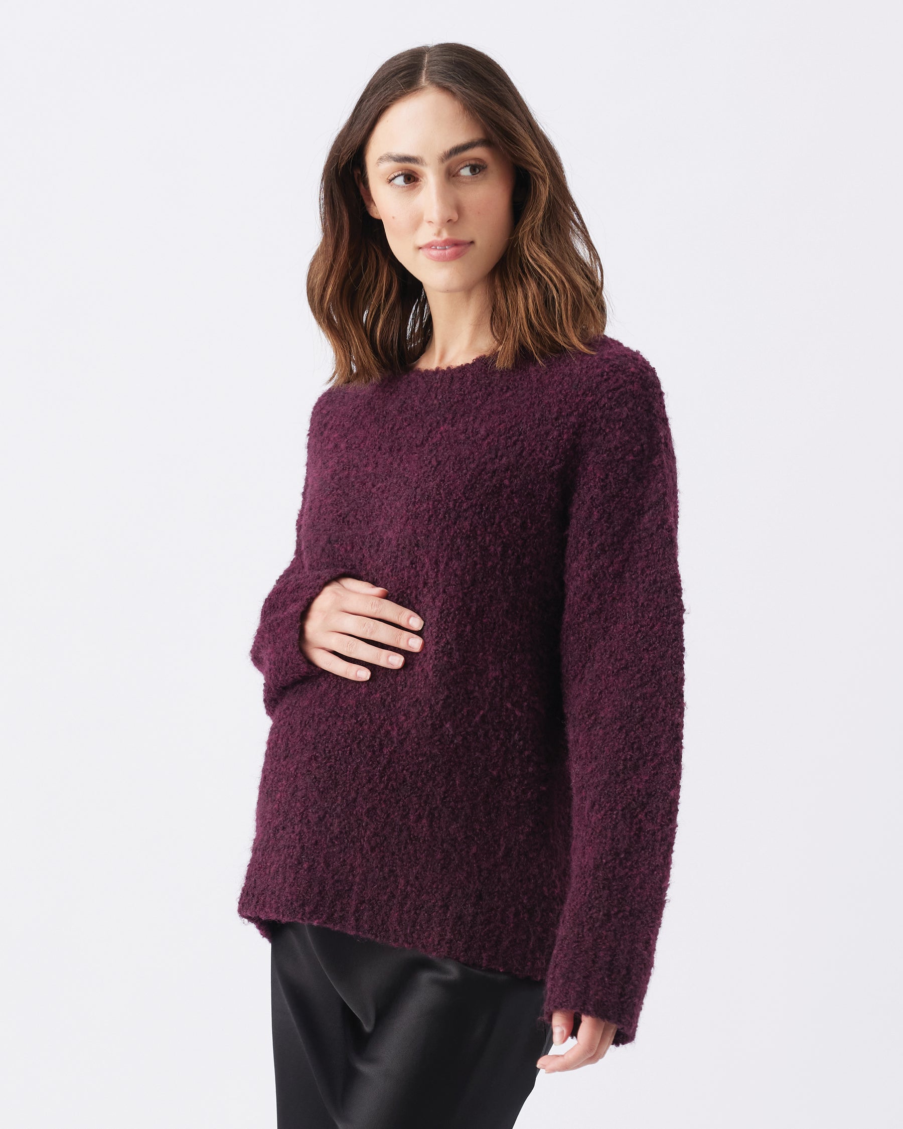 Theo Cosy Knit Burgundy