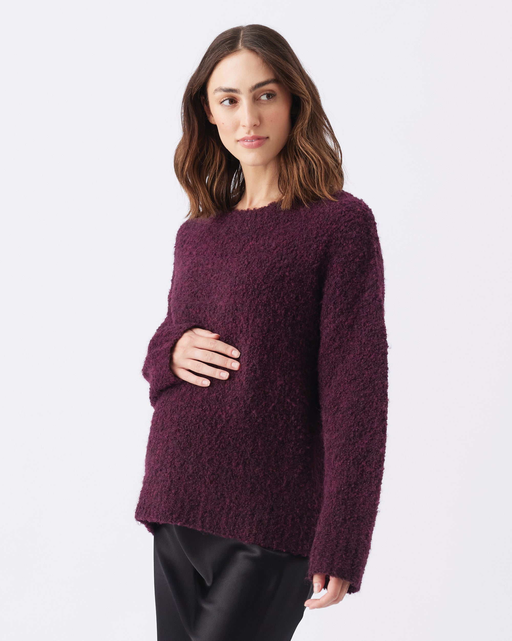 Theo Cosy Knit Burgundy
