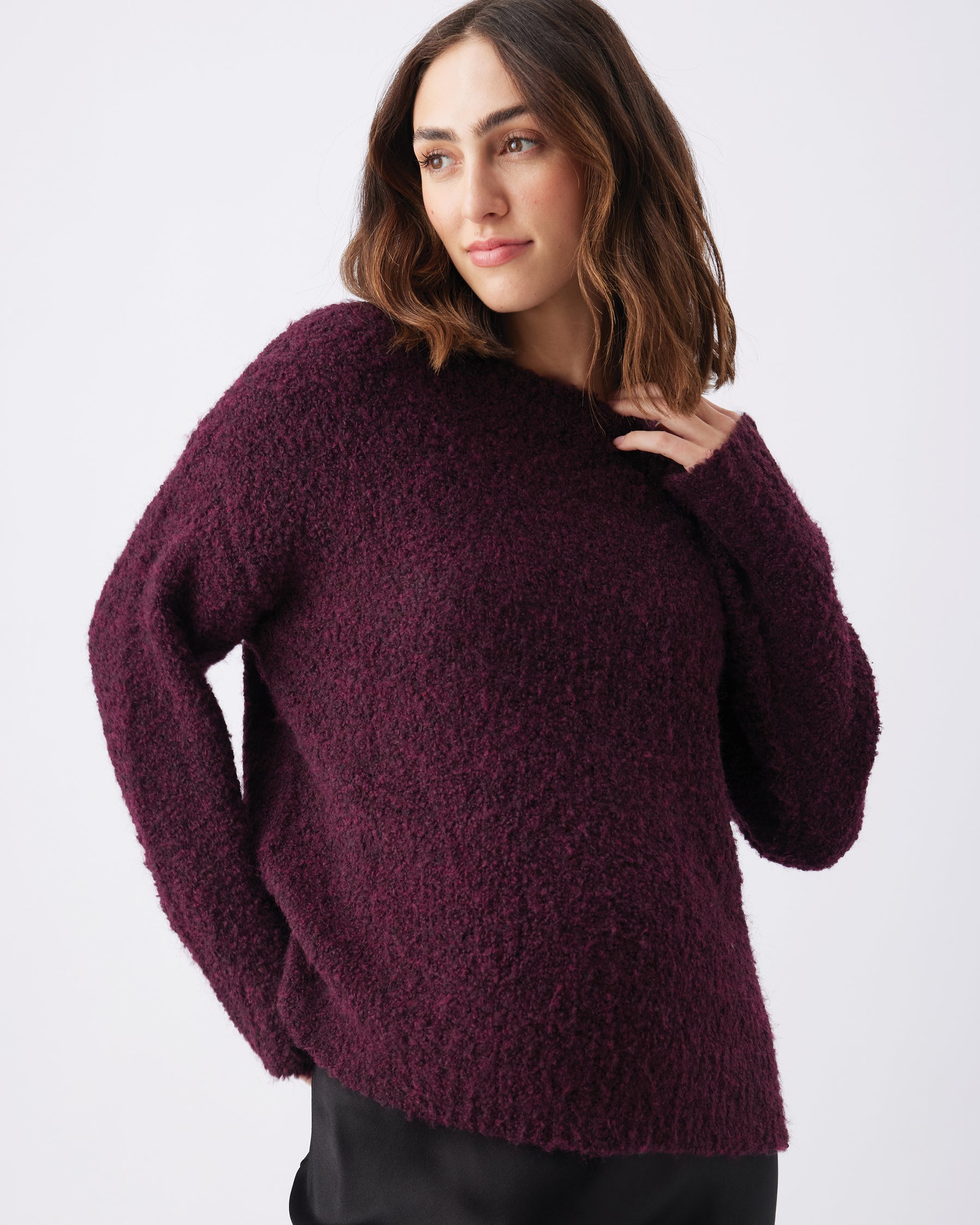 Theo Cosy Knit Burgundy