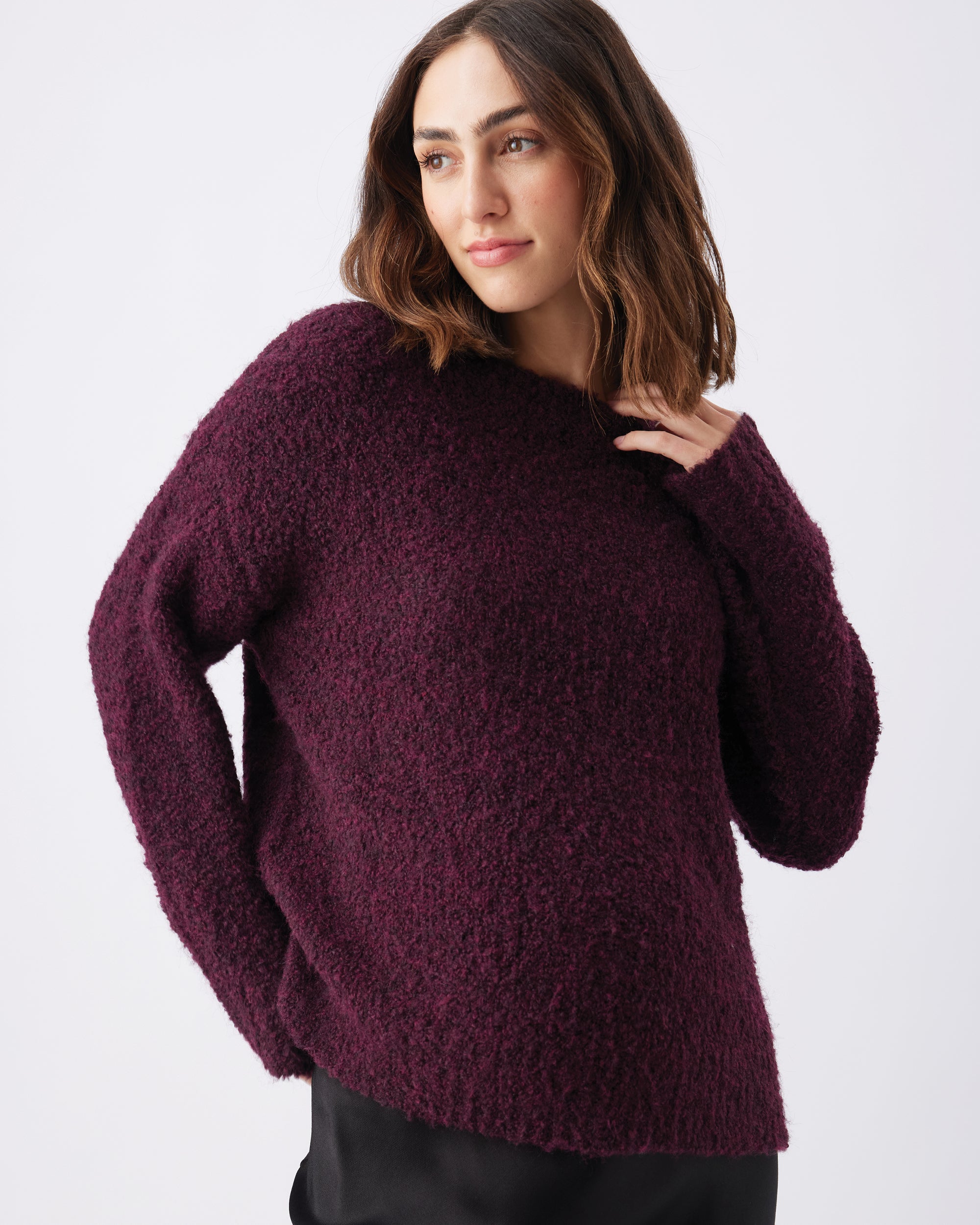Theo Cosy Knit Burgundy