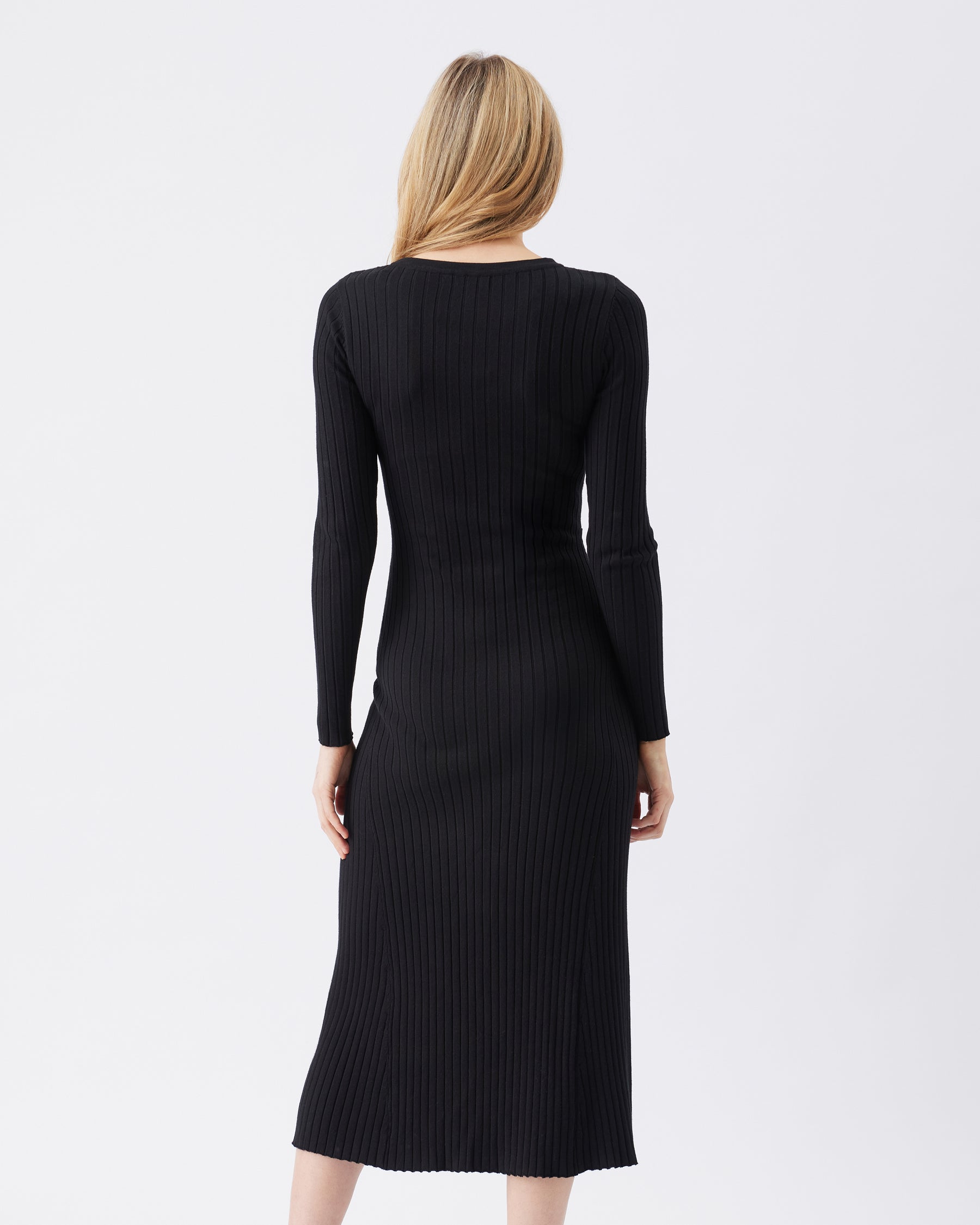 Eden Knit Nursing Dress Black