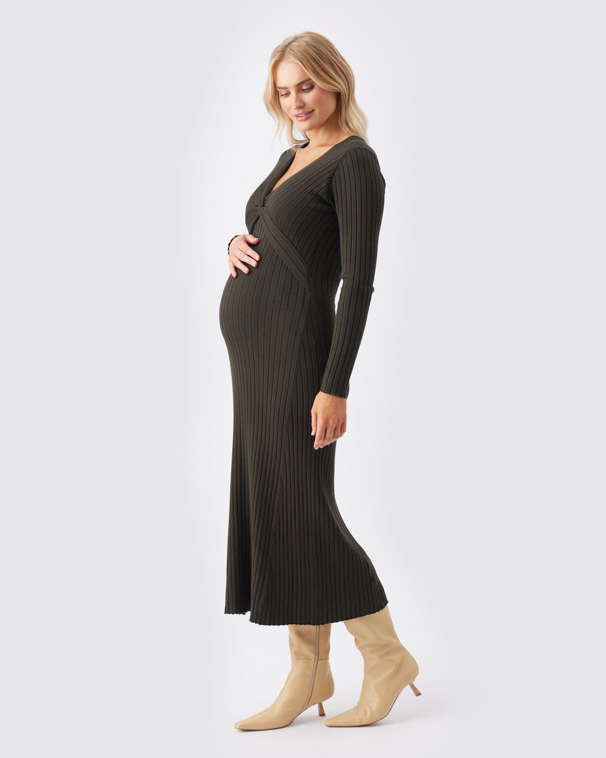 Remi Knit Nursing Dress Ivy