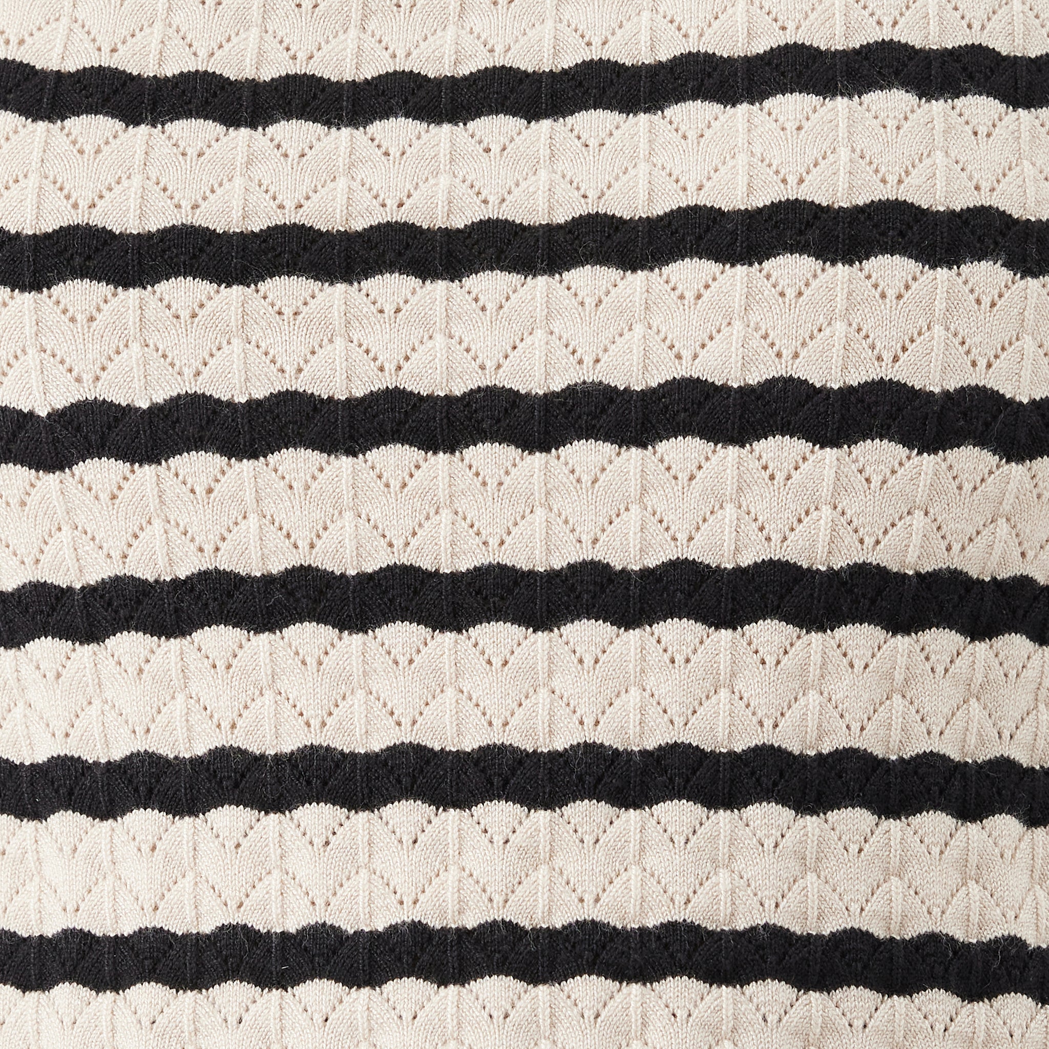 Pointelle Knit Nursing Dress Natural / Black