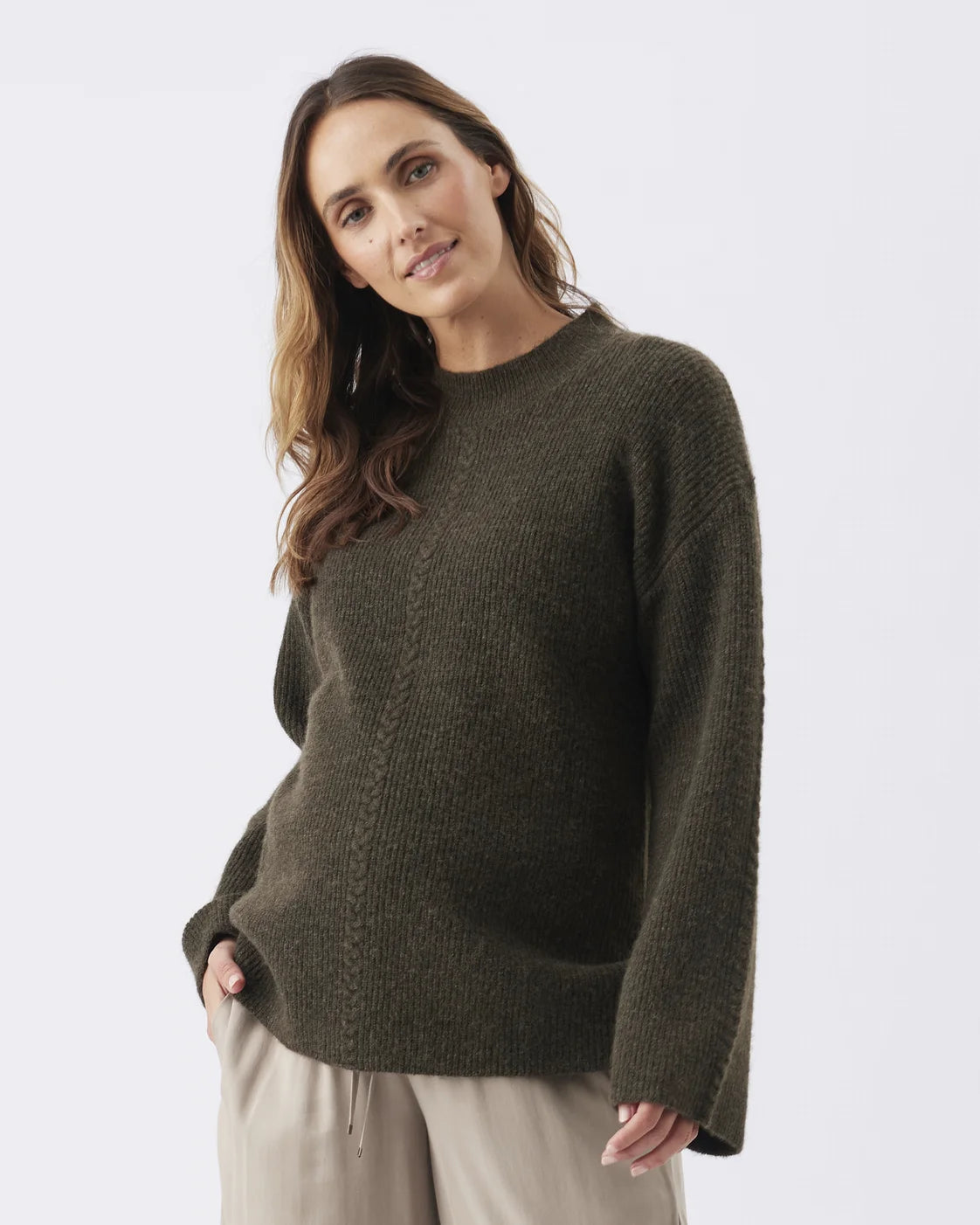 Starci Cable Knit Khaki