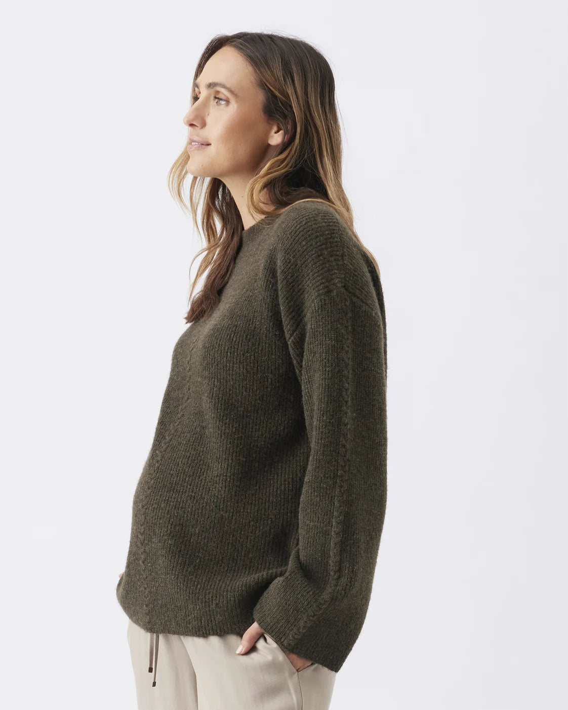 Starci Cable Knit Khaki