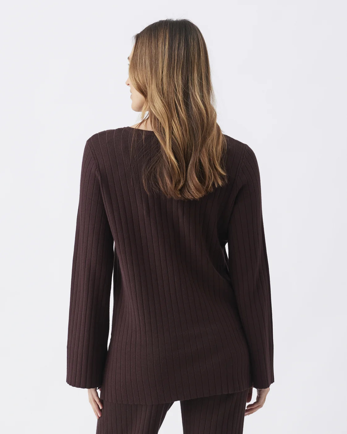 Dallas Rib Knit Nursing Top Cocoa