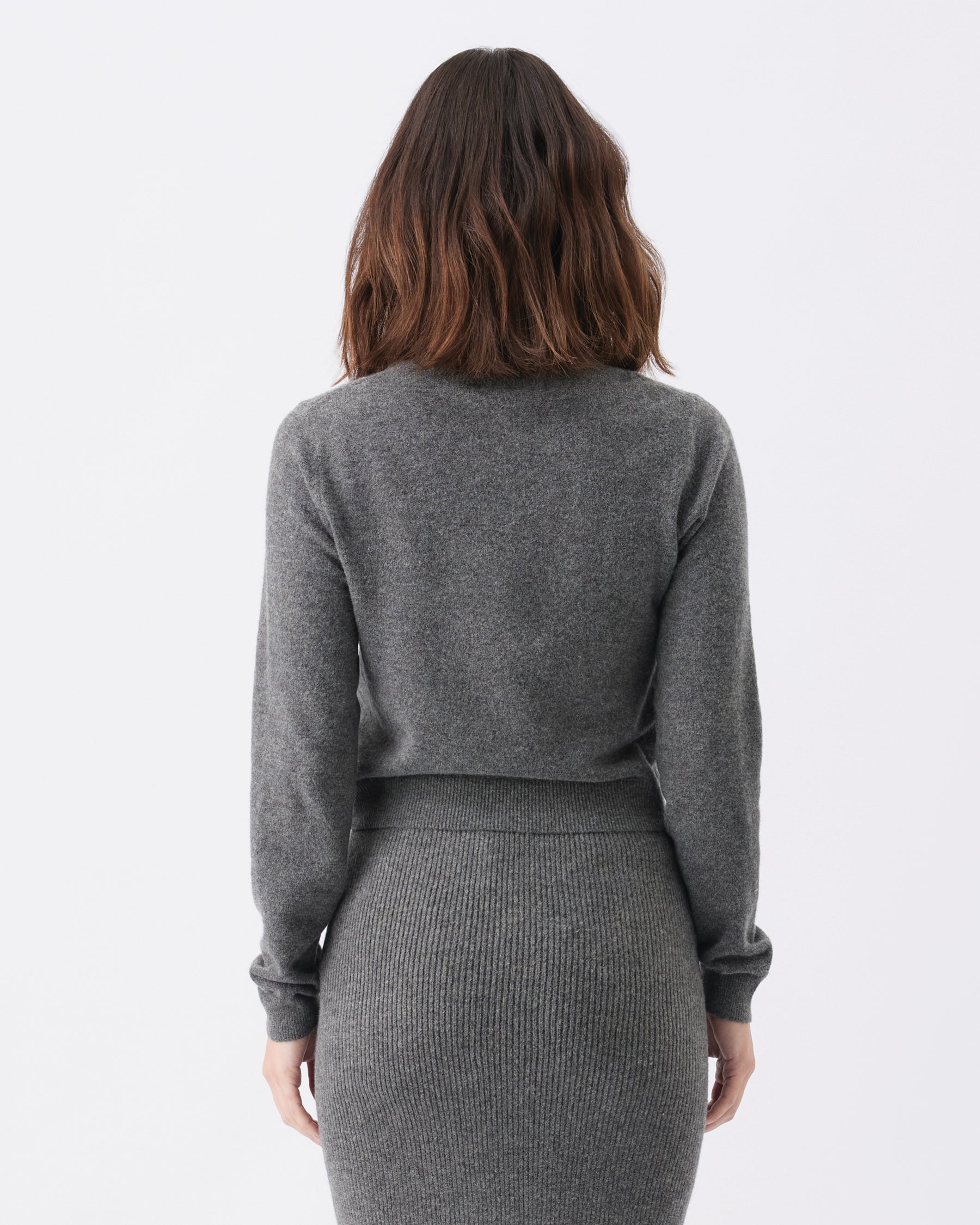 Sandy Detachable Nursing Knit Charcoal Marle