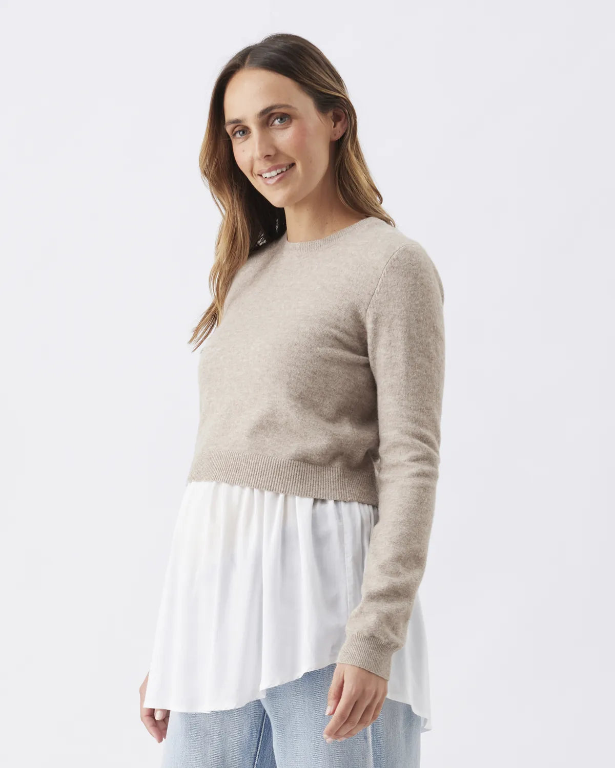 Sandy Detachable Nursing Knit Latte