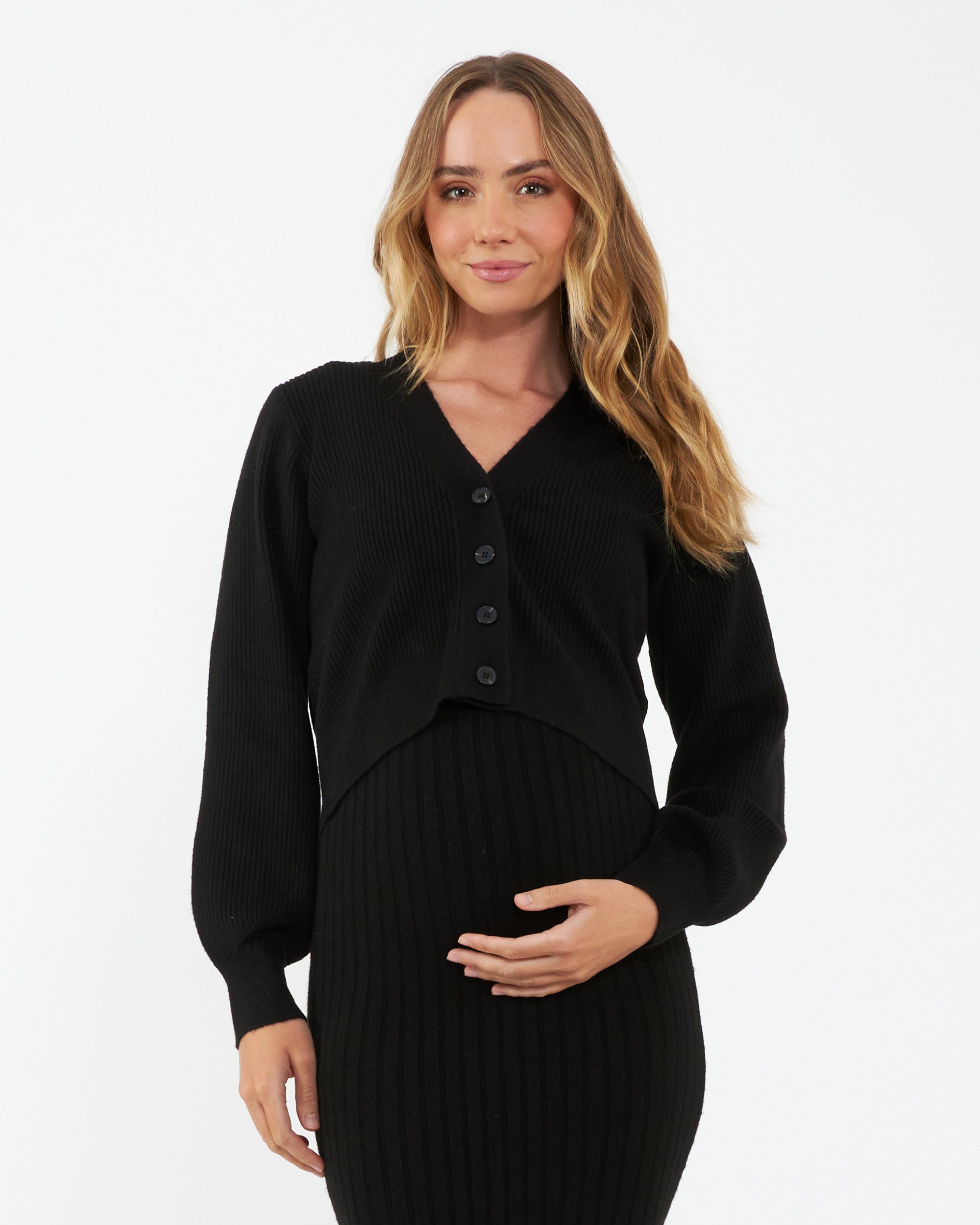 Tiffany Crop Knit Cardi Black