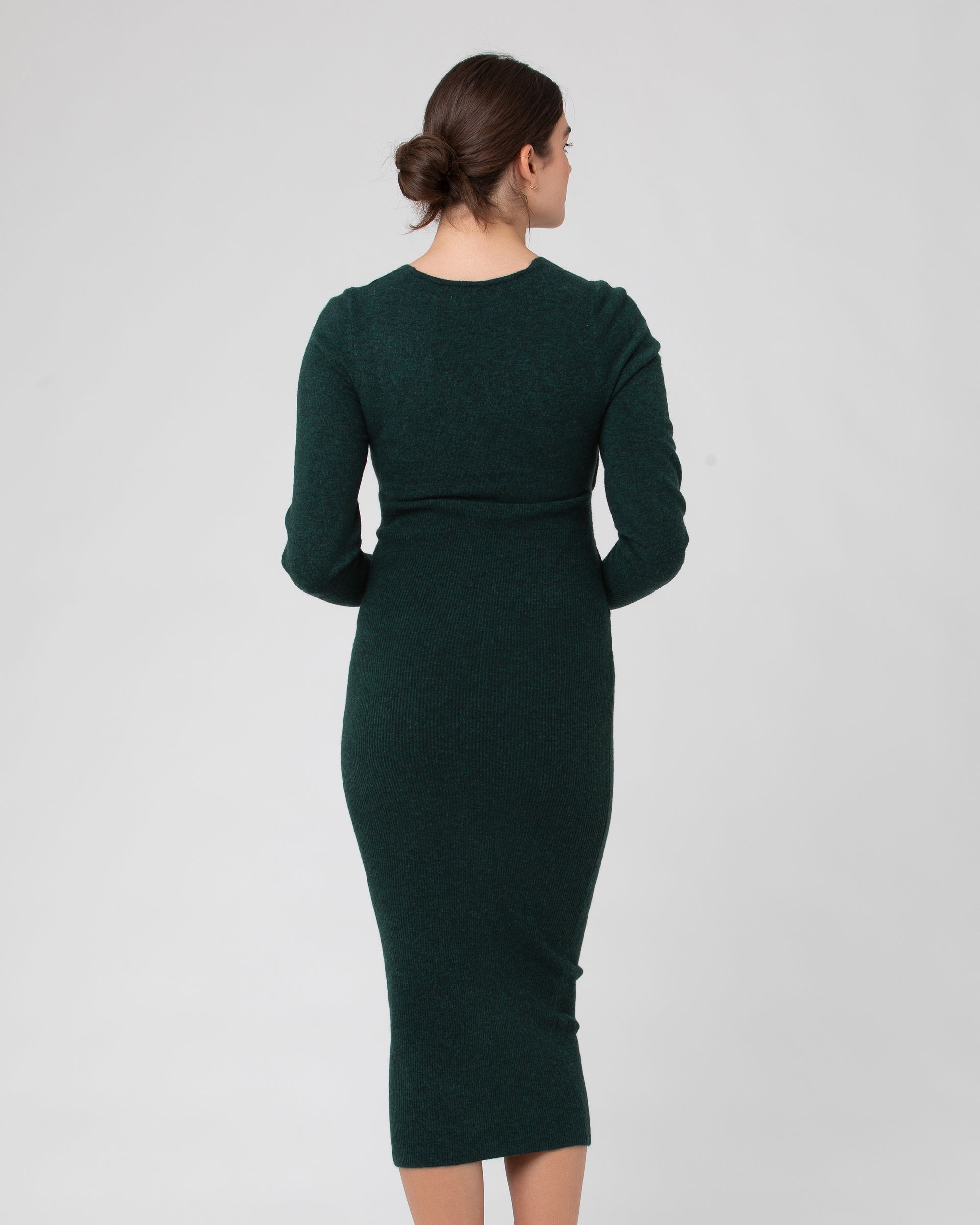 Heidi Nursing Knit Dress Forest