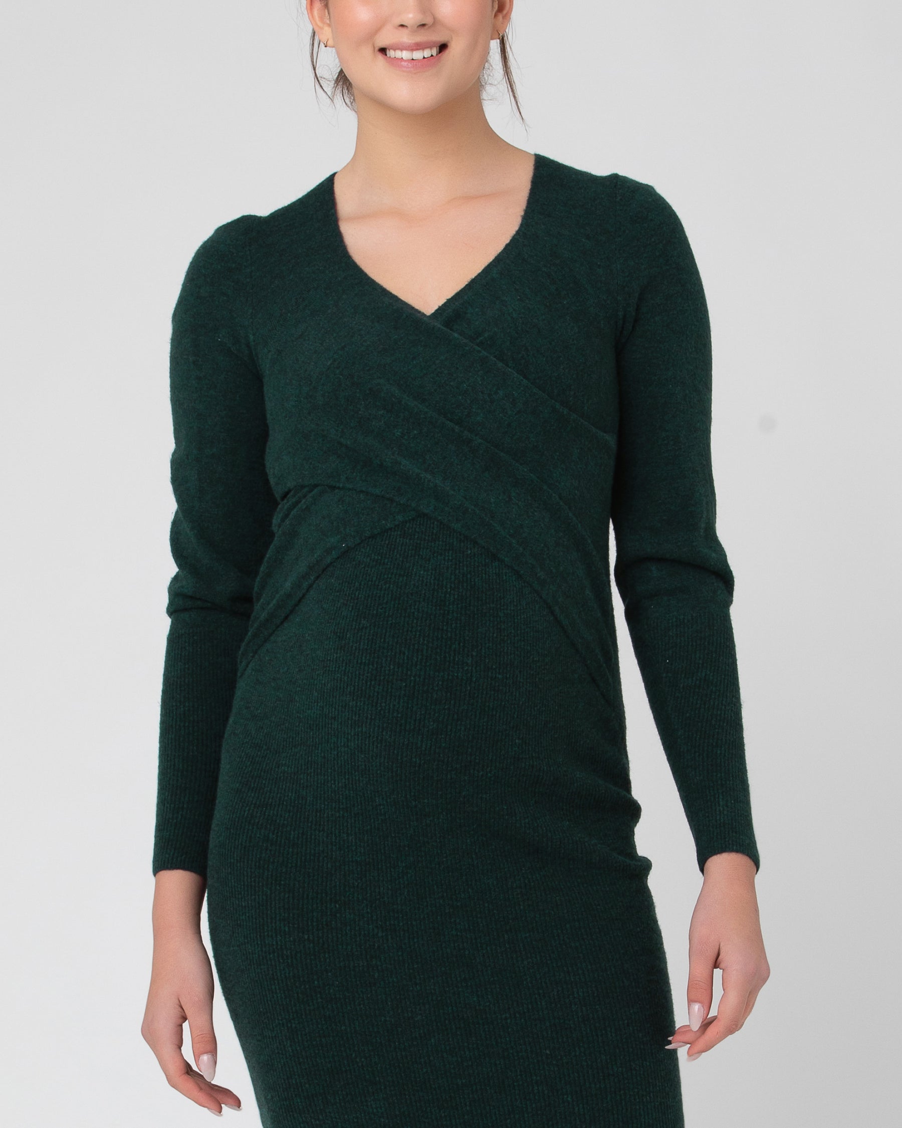 Heidi Nursing Knit Dress Forest