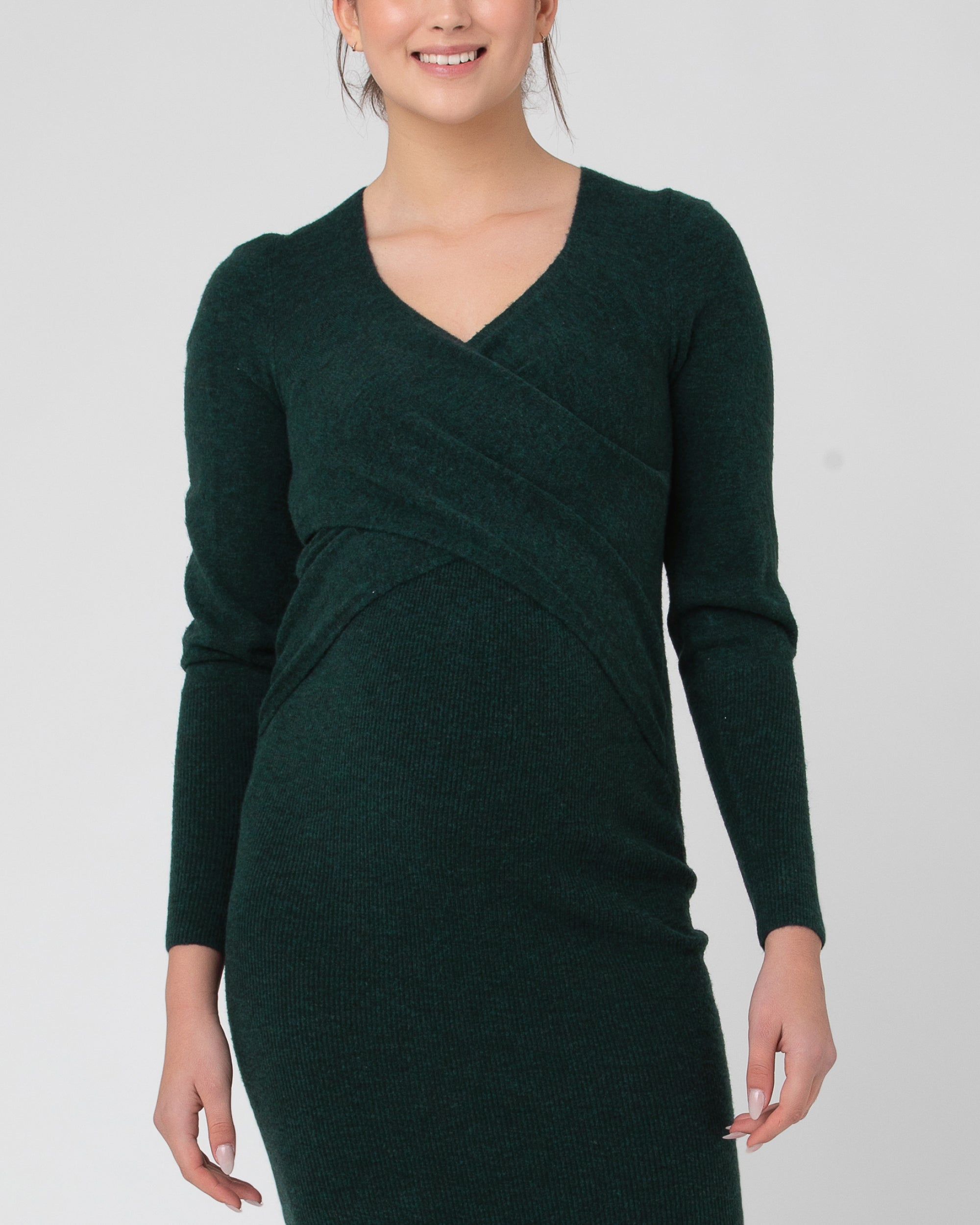 Heidi Nursing Knit Dress Forest