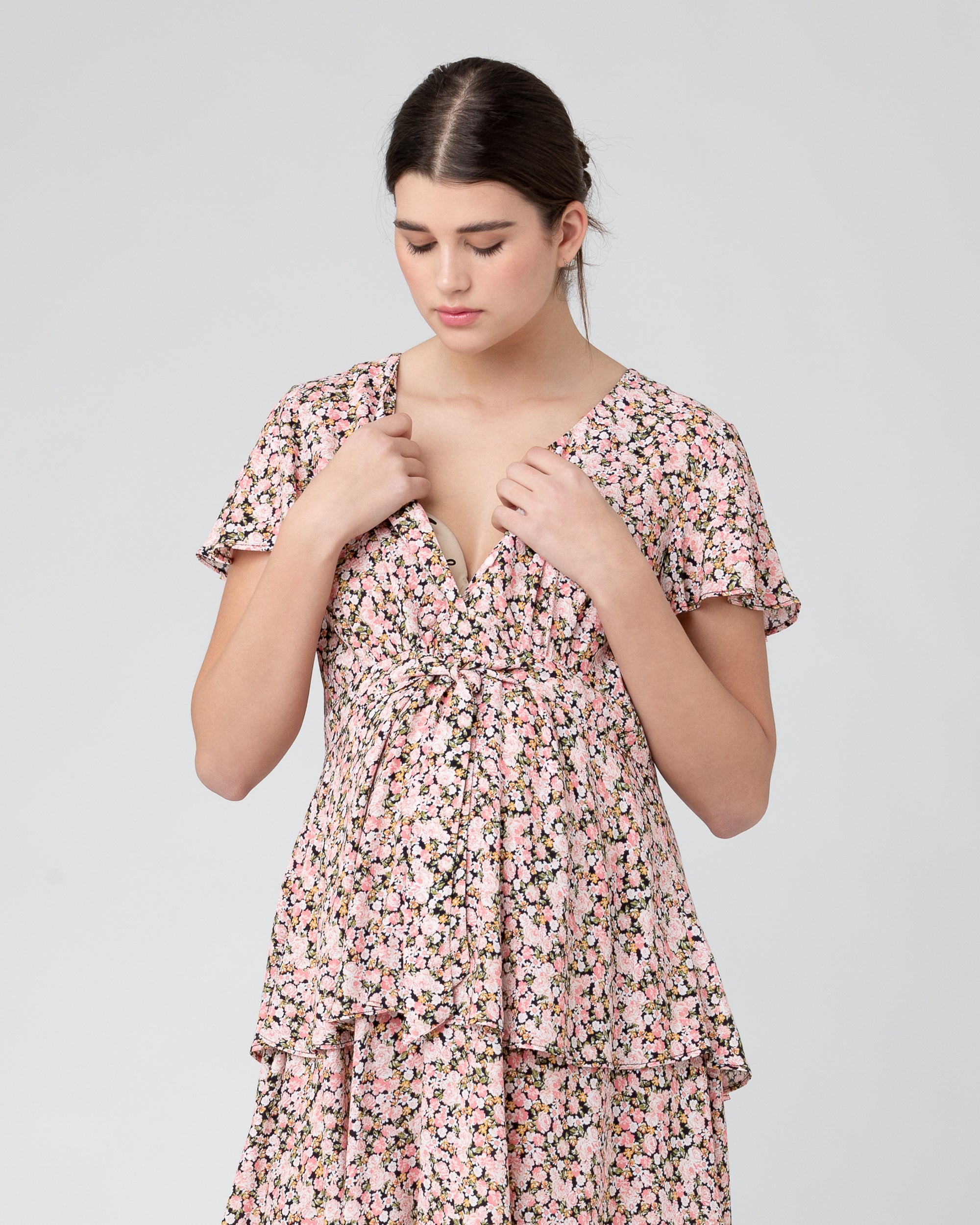 Sophia Layered Dress Black