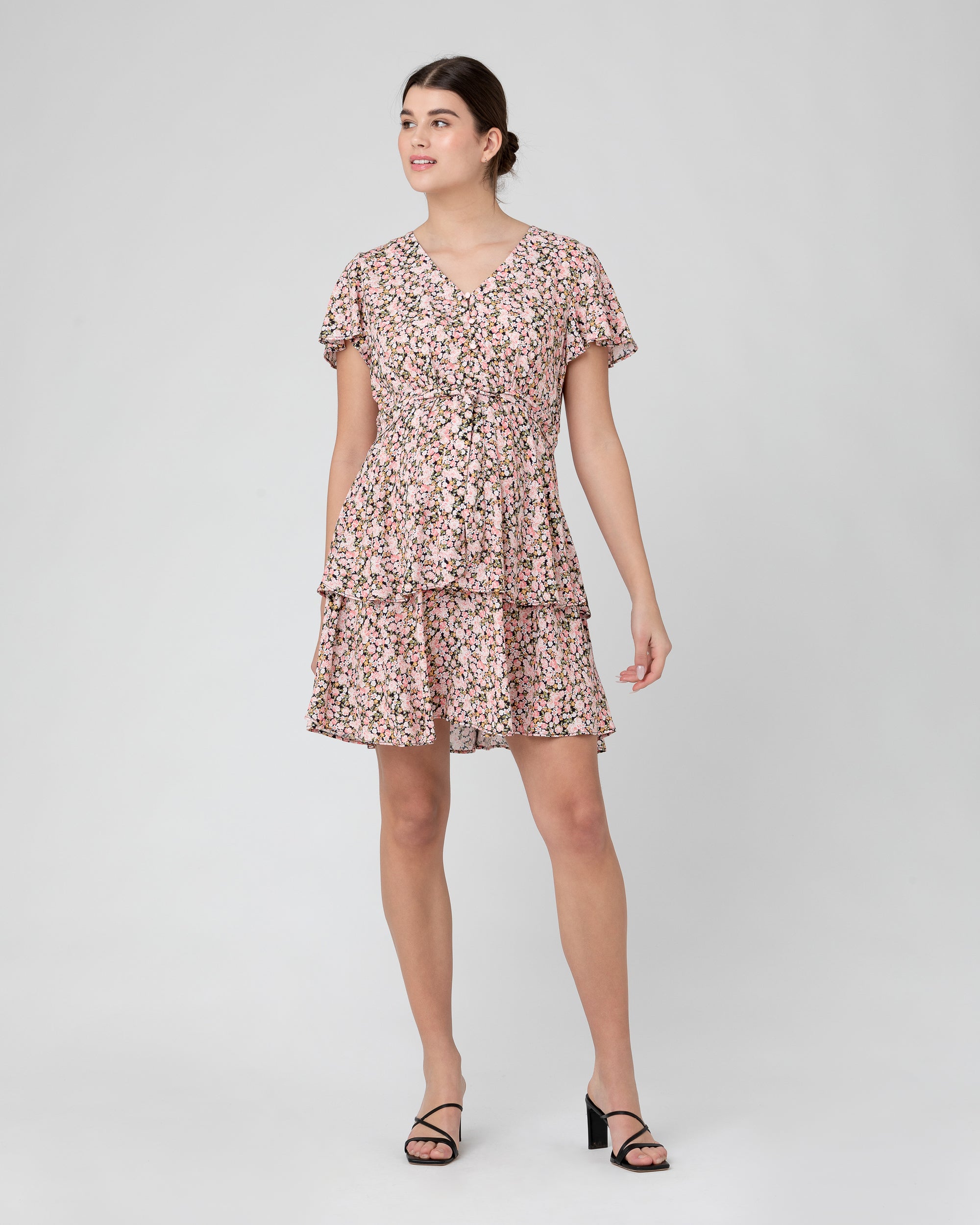 Sophia Layered Dress Black