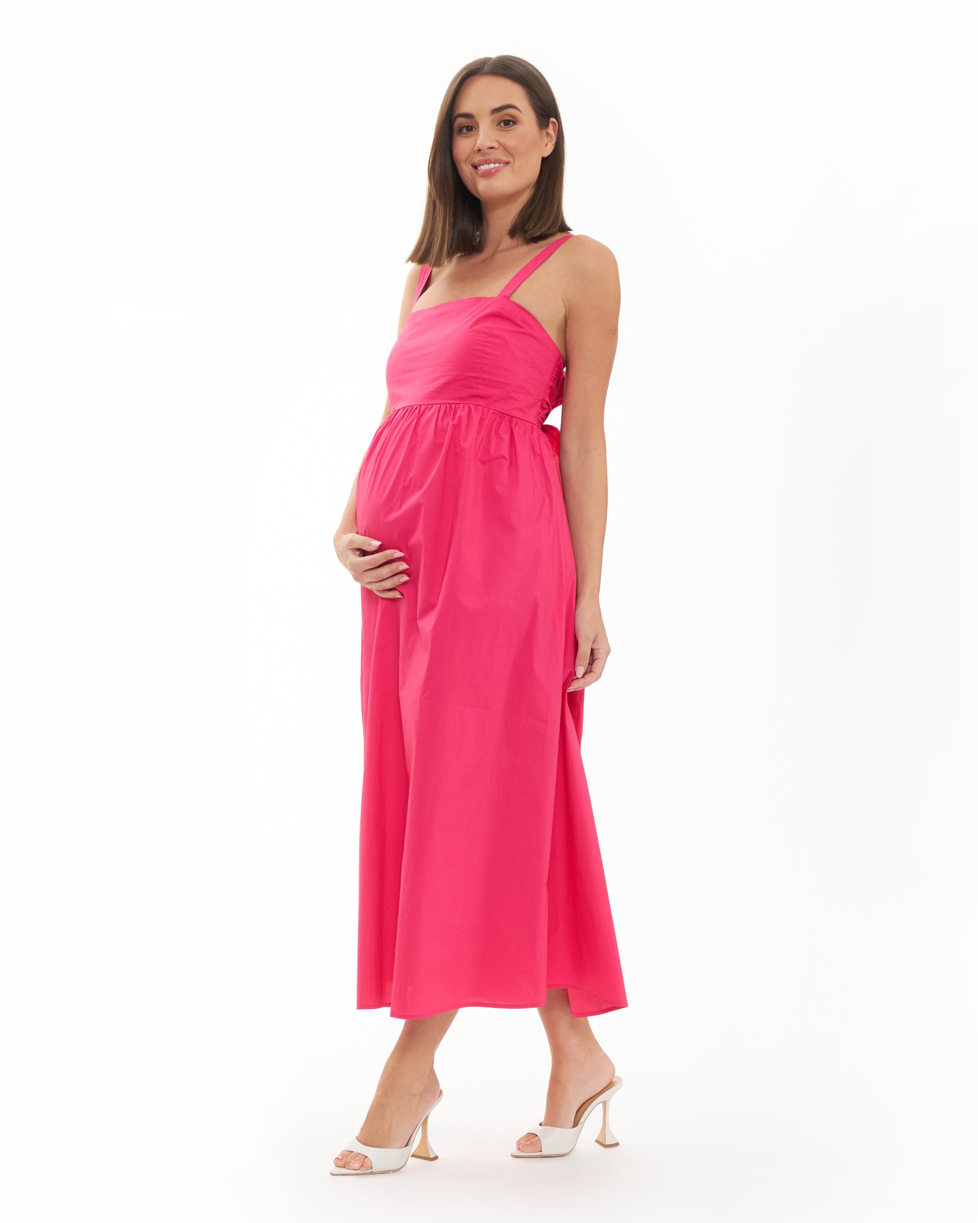 Tamara Tie Back Dress Hot Pink