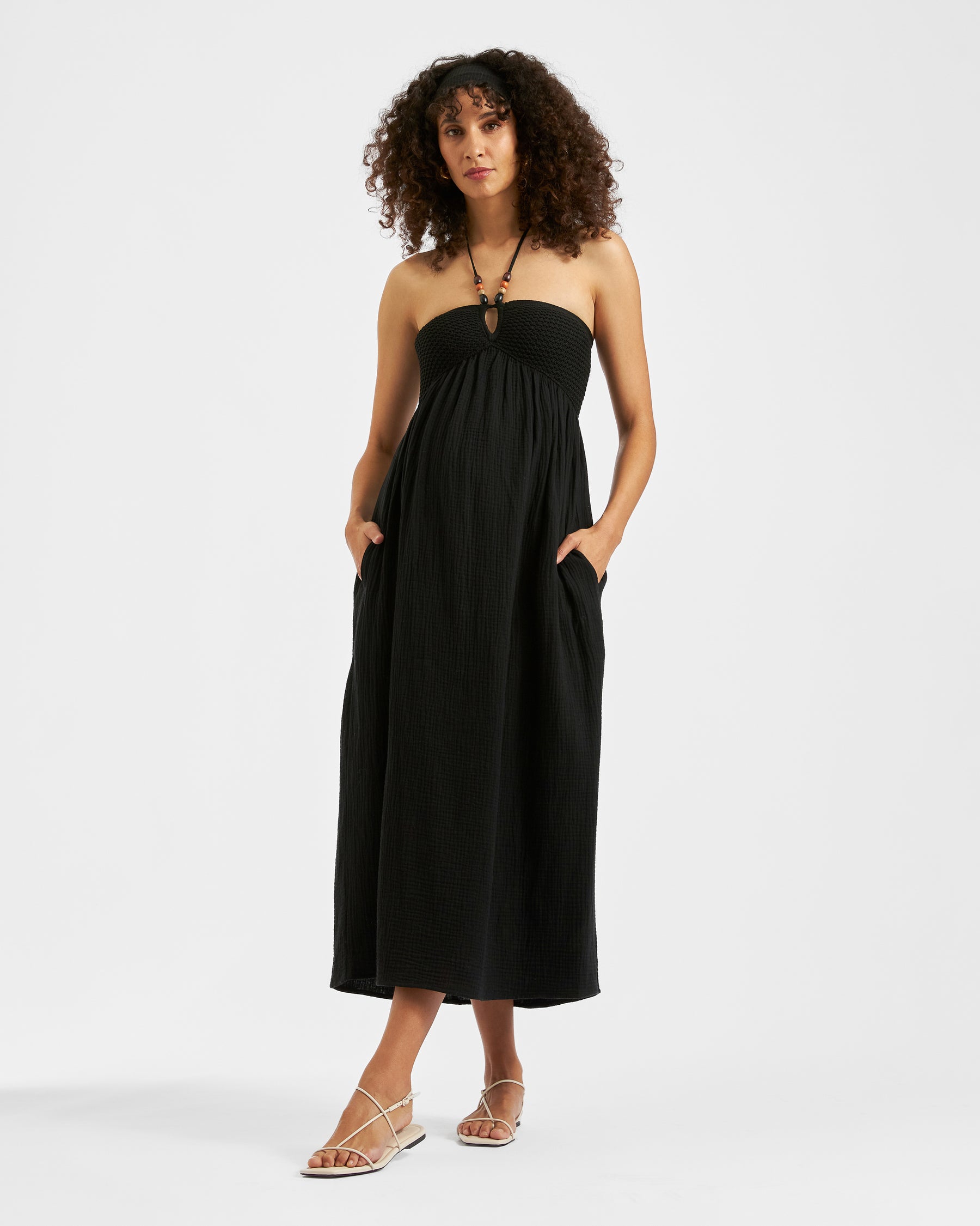 Evie Crochet Dress Black