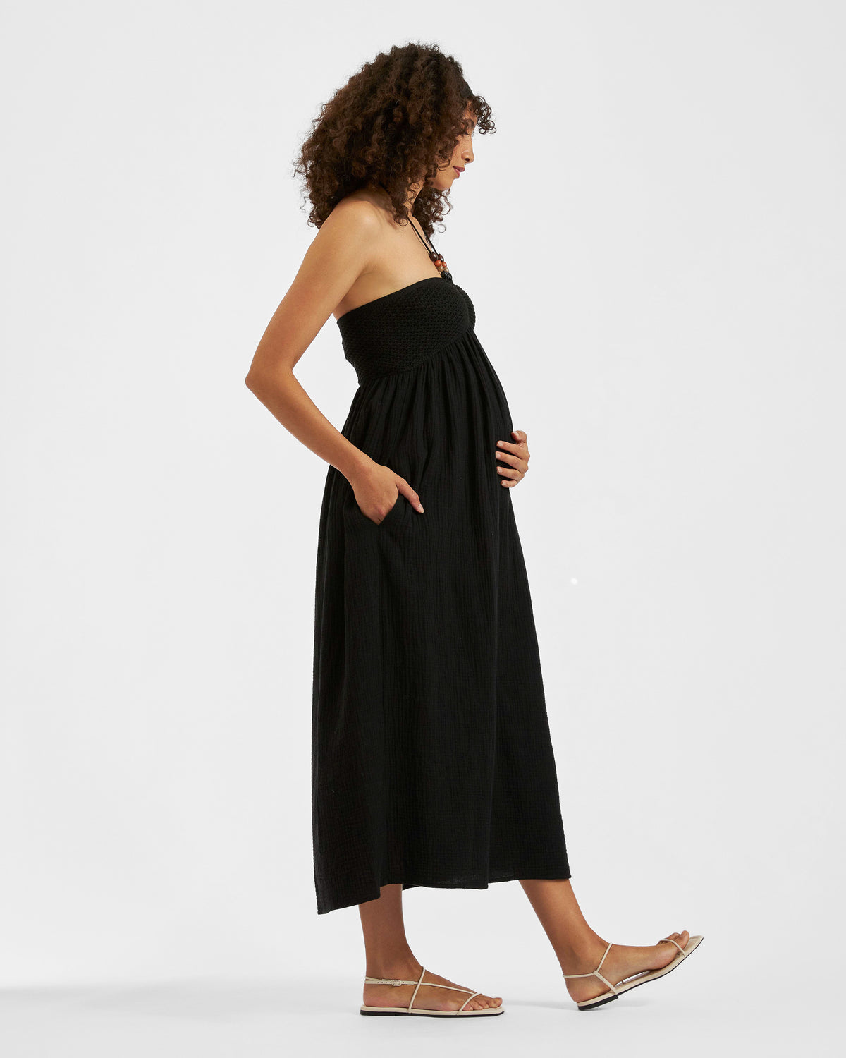 Evie Crochet Dress Black