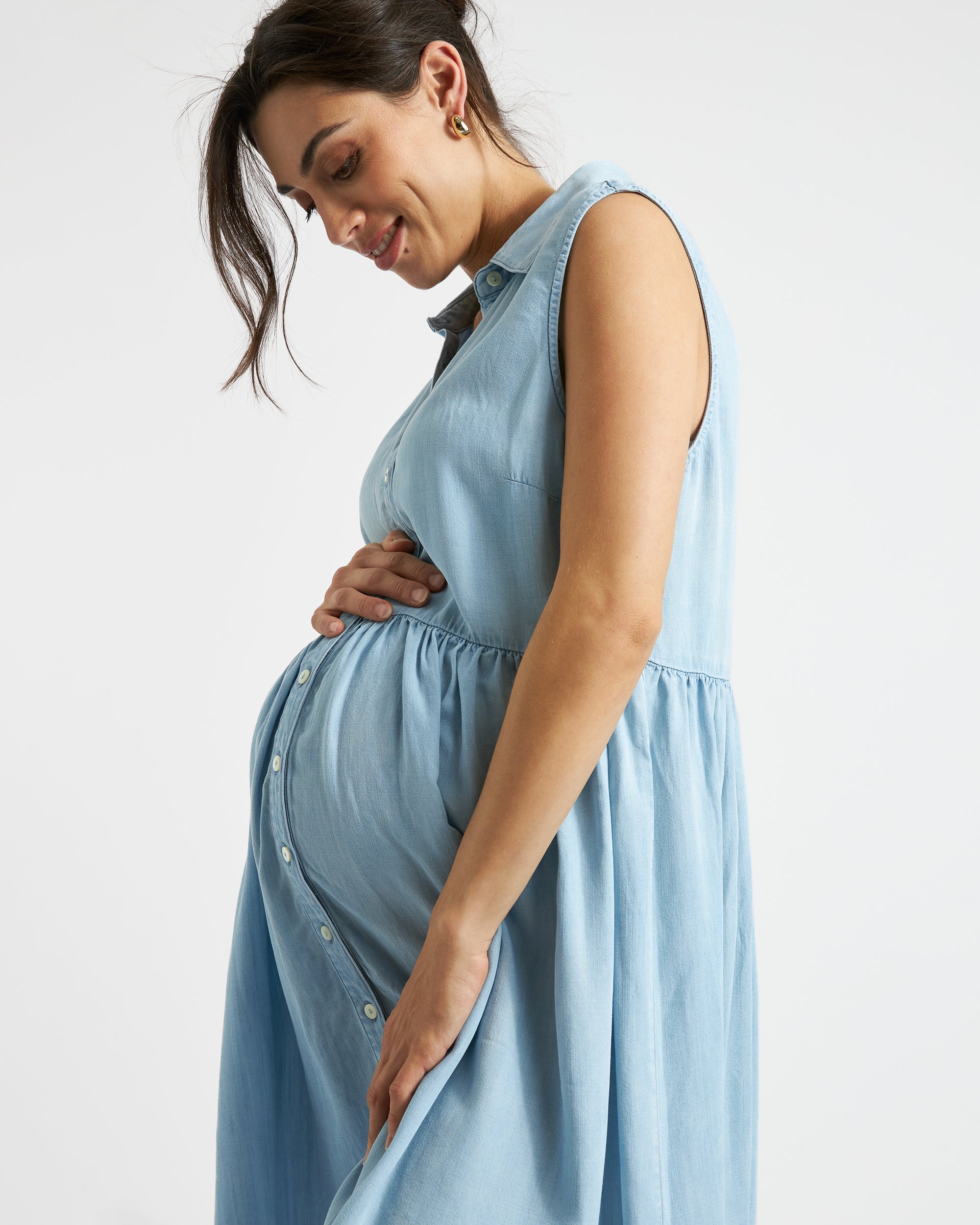 Bec Chambray Dress Clean Fade