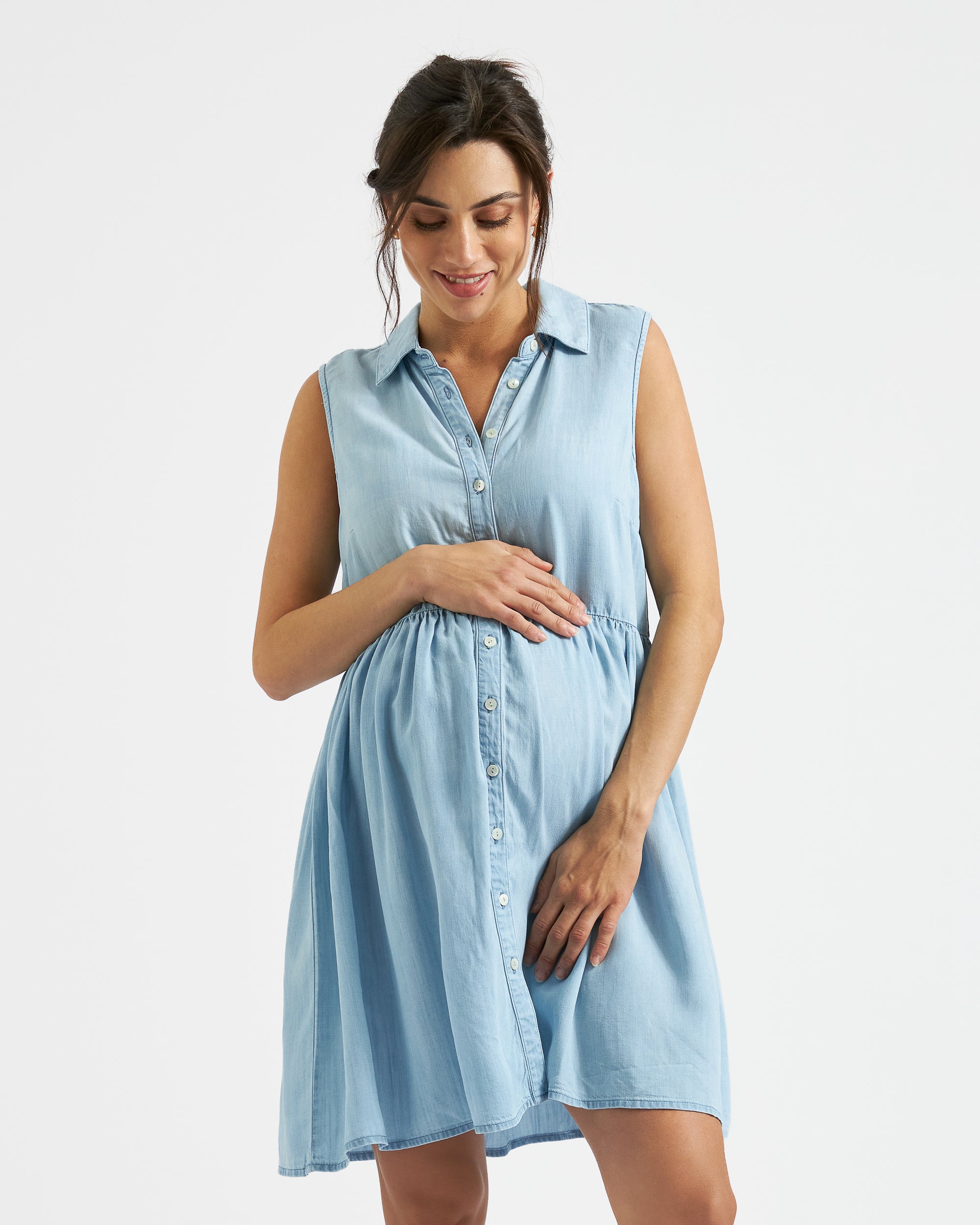 Bec Chambray Dress Clean Fade