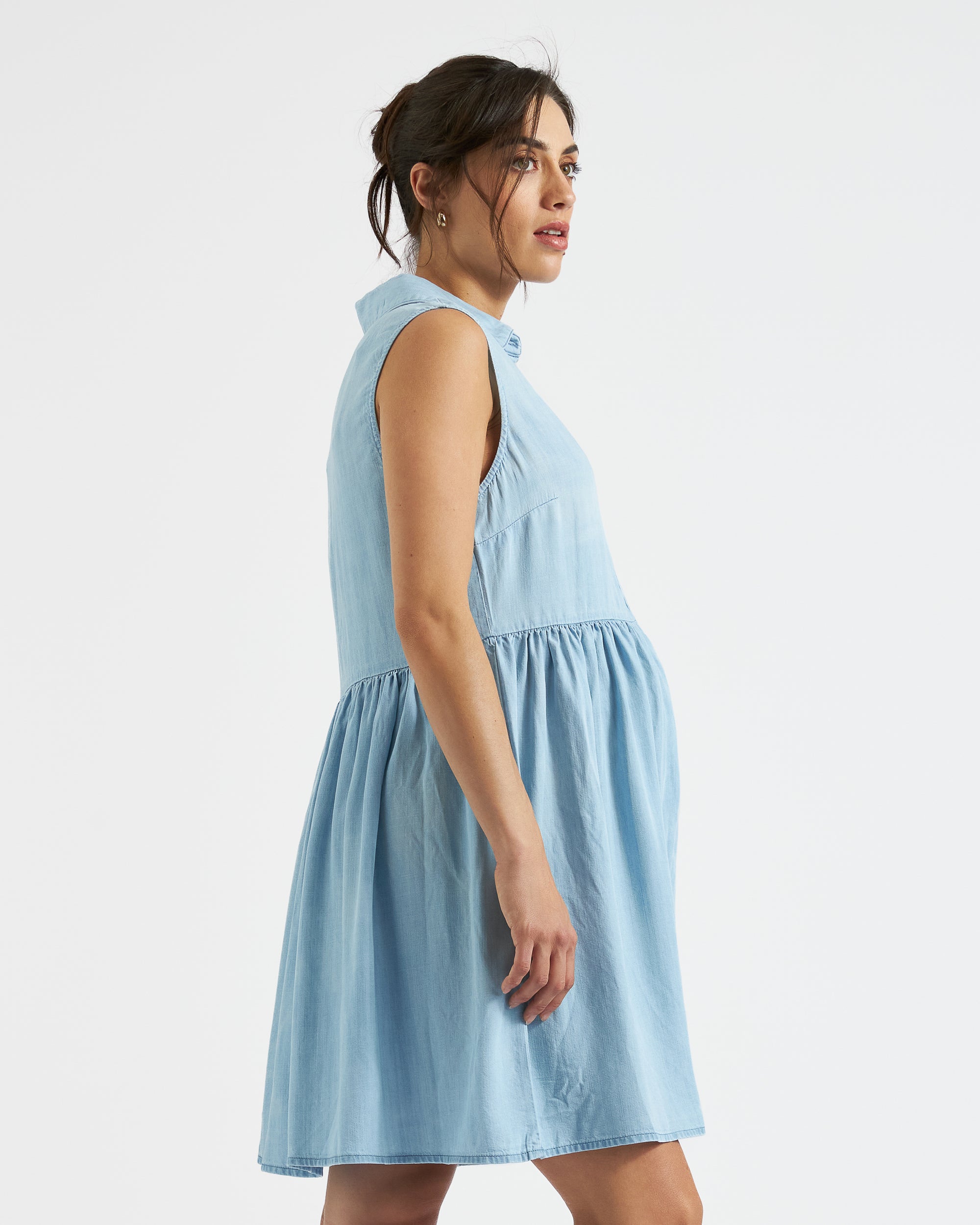 Bec Chambray Dress Clean Fade