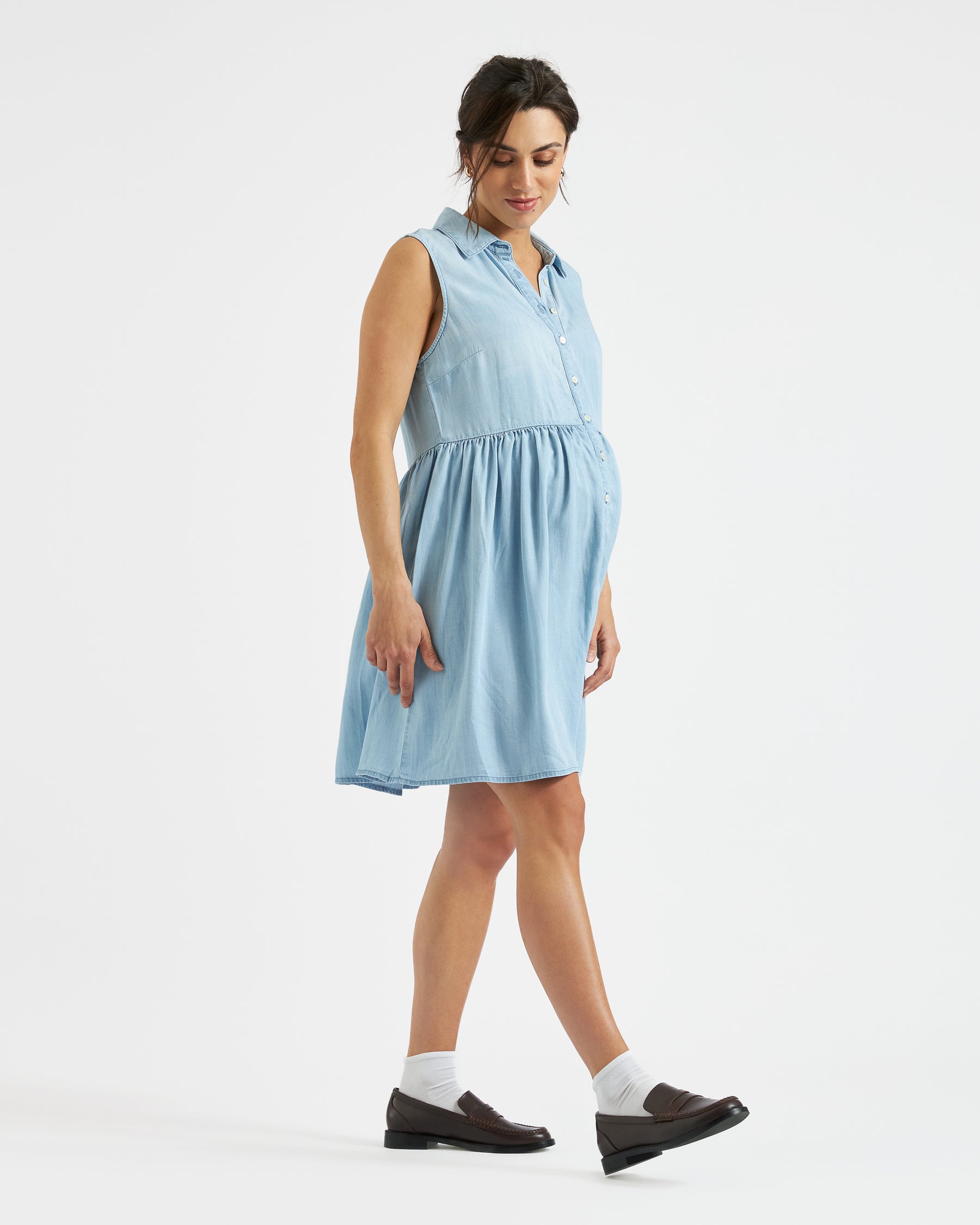 Bec Chambray Dress Clean Fade