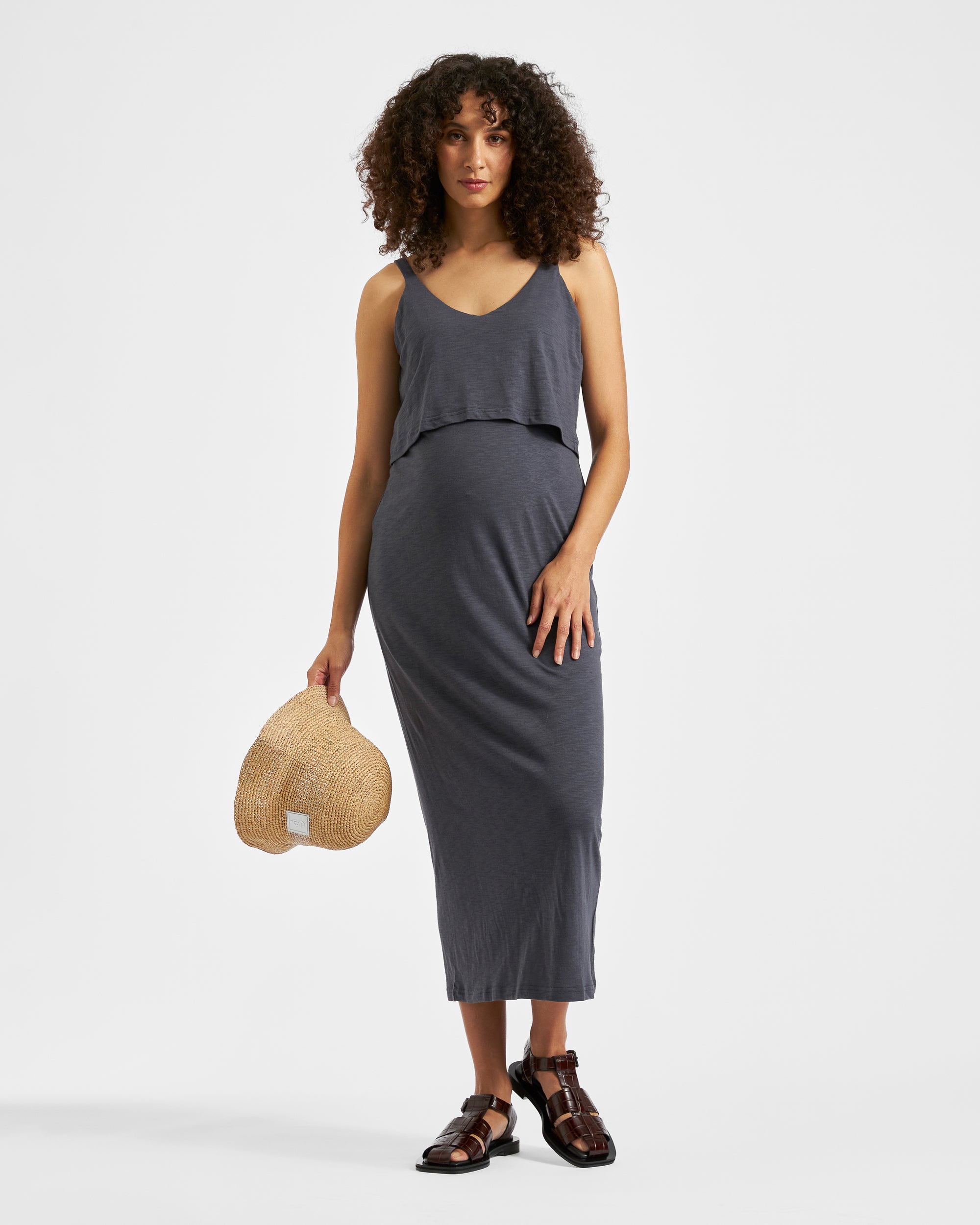 Kerry Nursing Dress Slate