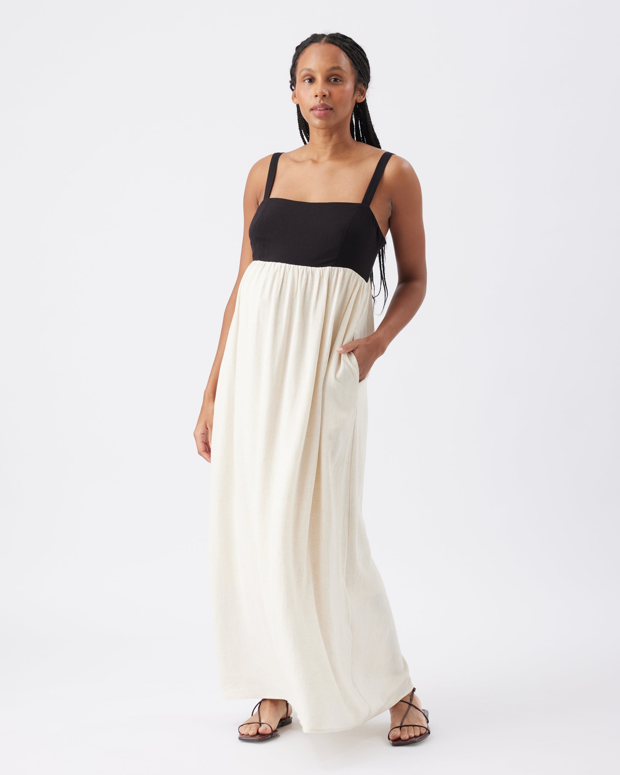 Olivia Dress Natural / Black