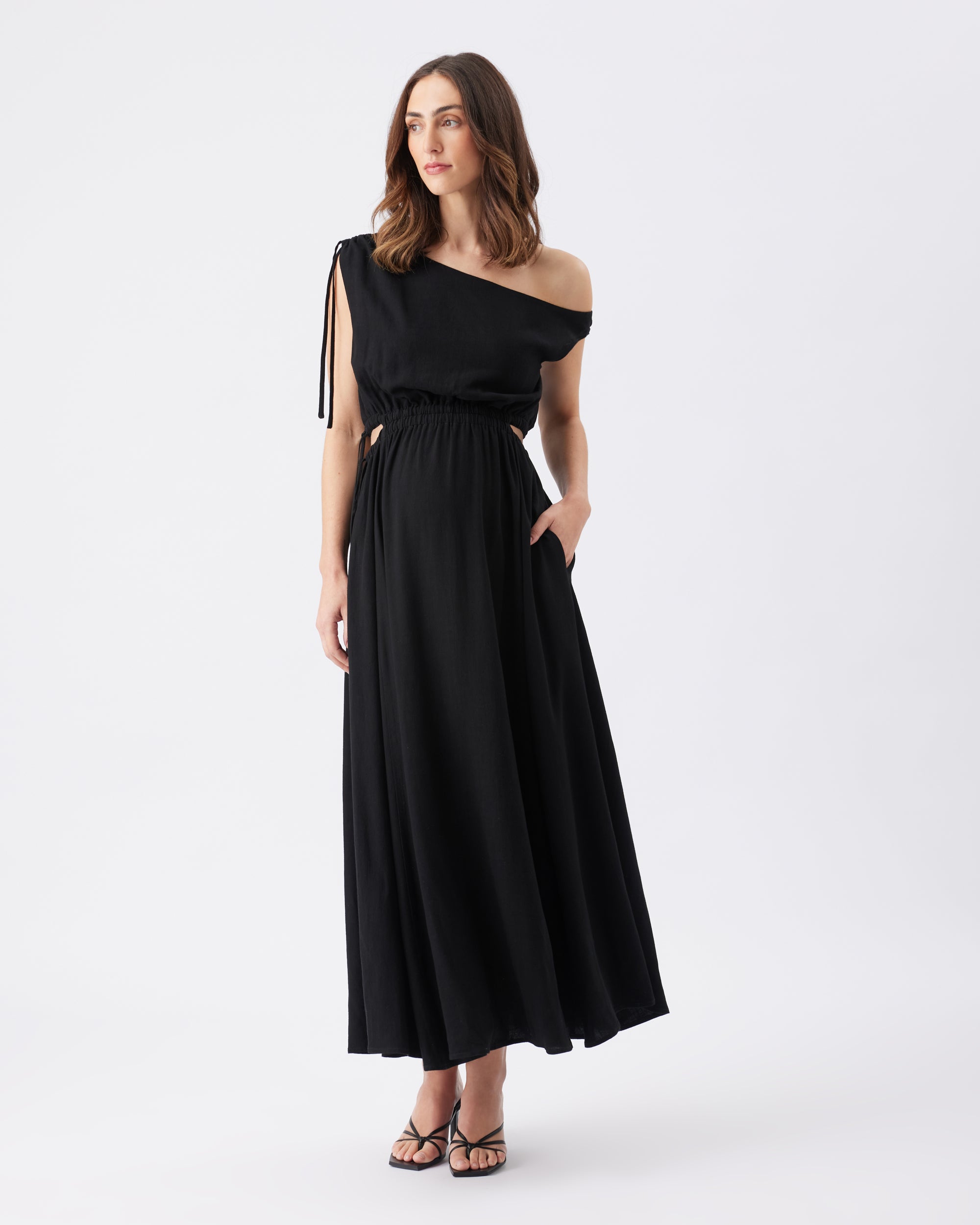 Presley Off Shoulder Dress Black