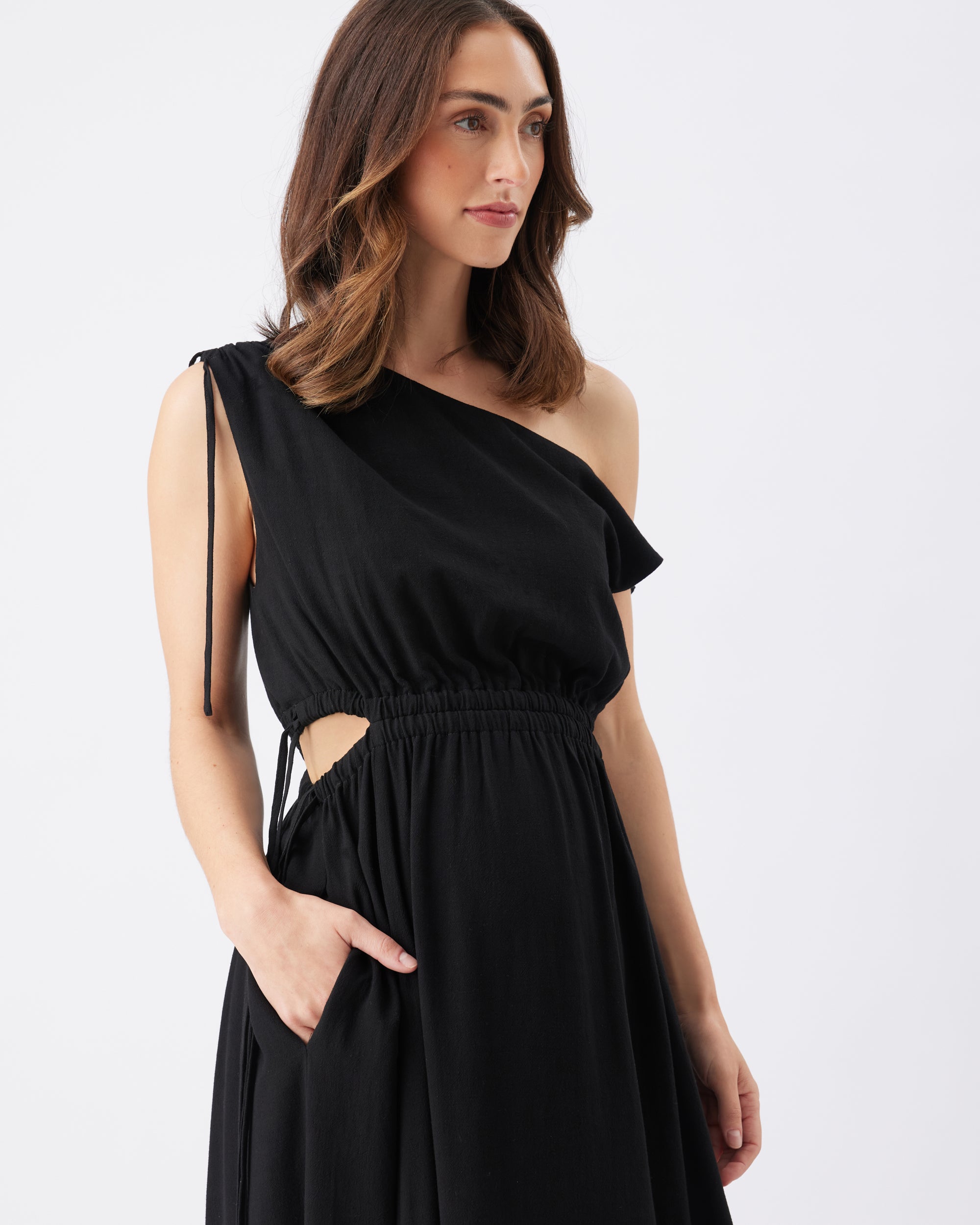 Presley Off Shoulder Dress Black