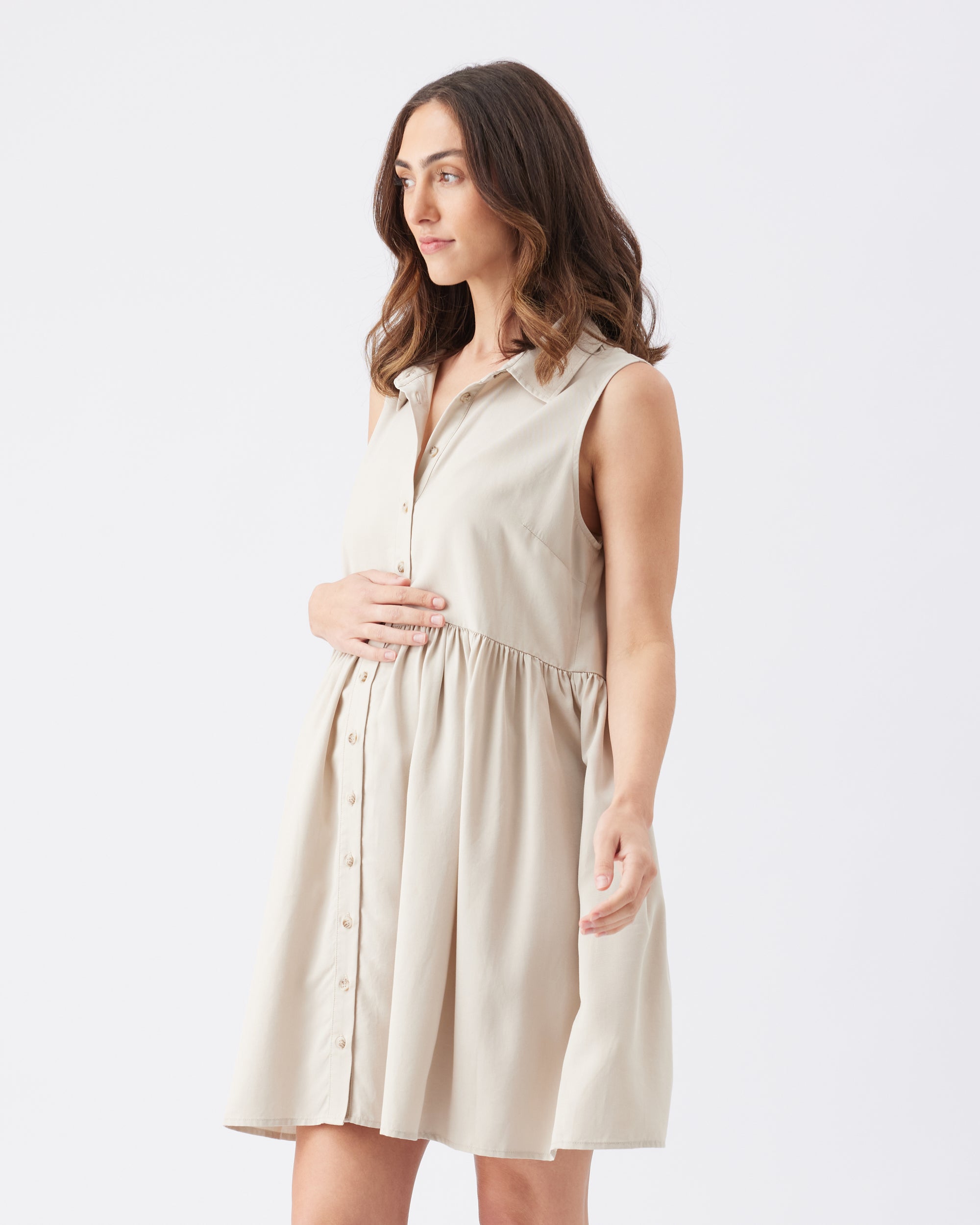 Chloe Tencel Dress Sand