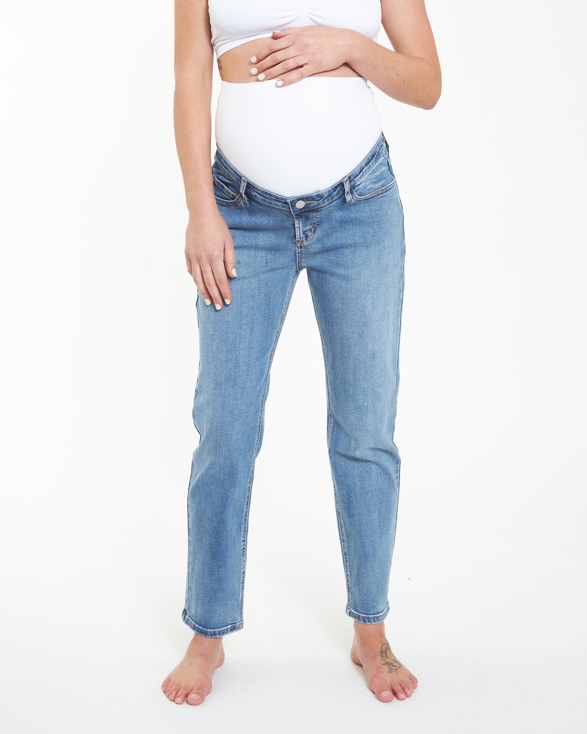 Hunter Over Bump Crop Jean Vintage Wash