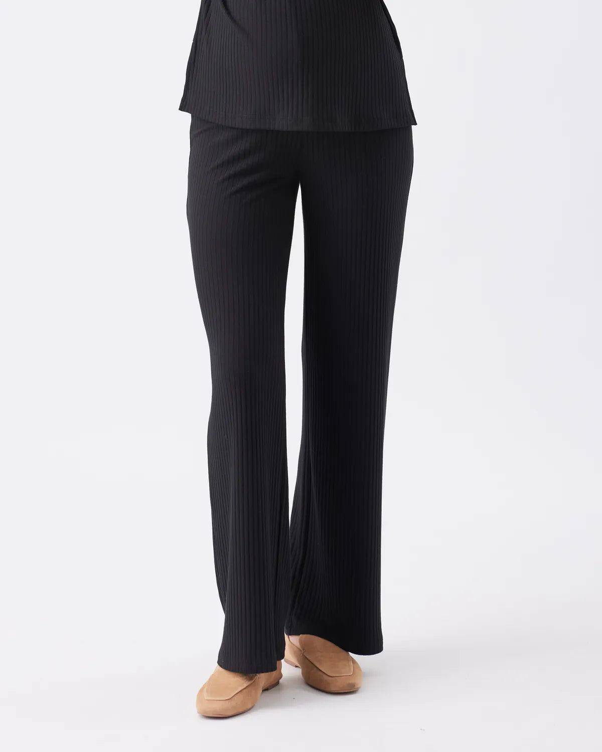 Cindy Rib Pant Black