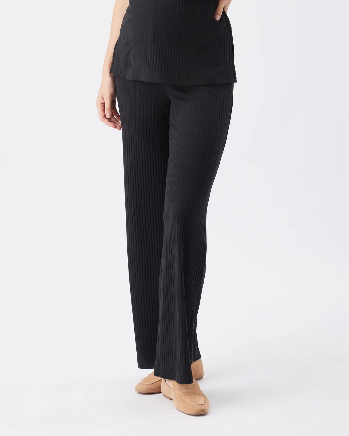 Cindy Rib Pant Black