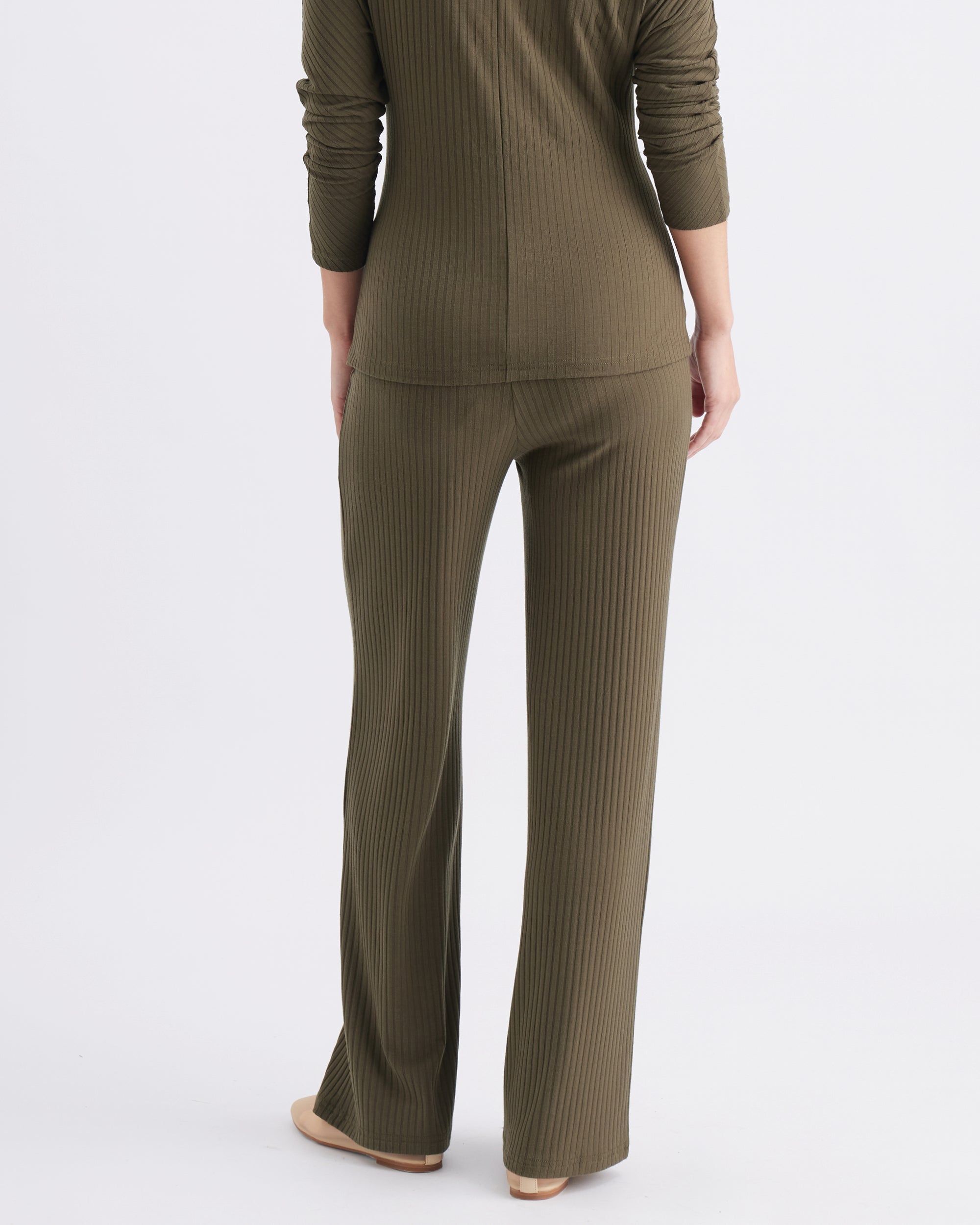 Cindy Rib Pant Khaki