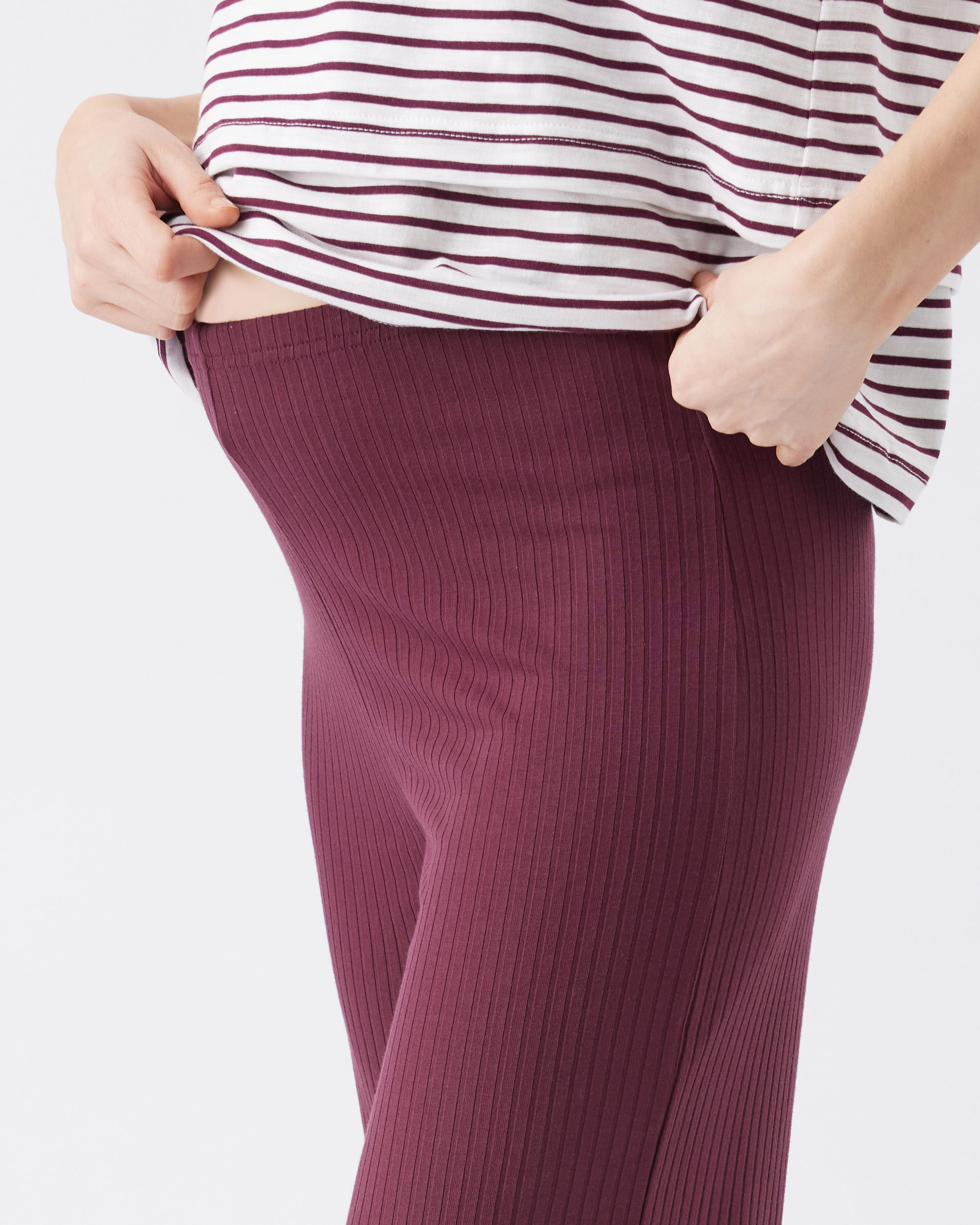 Cindy Rib Pant Maroon