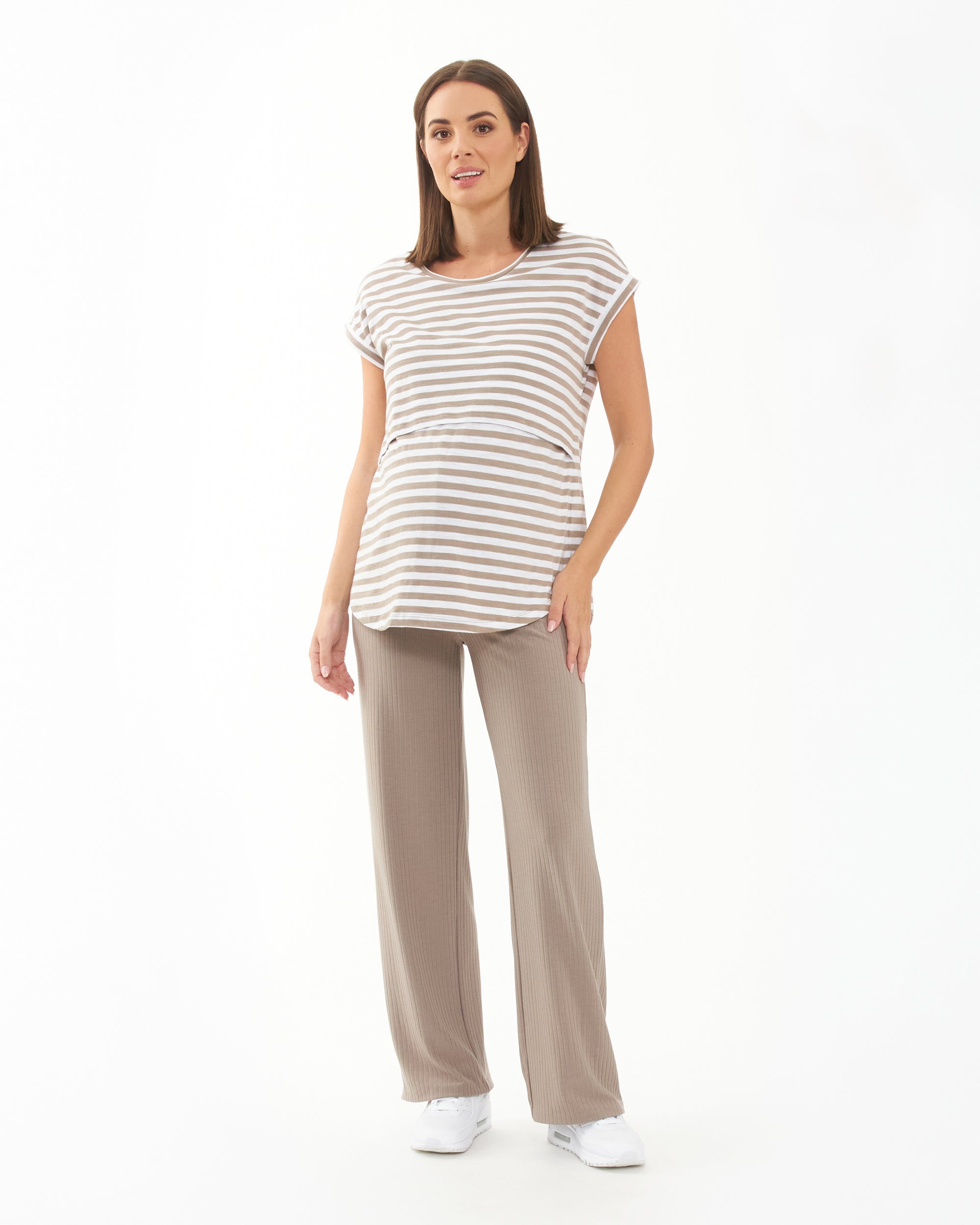 Cindy Rib Pant Taupe