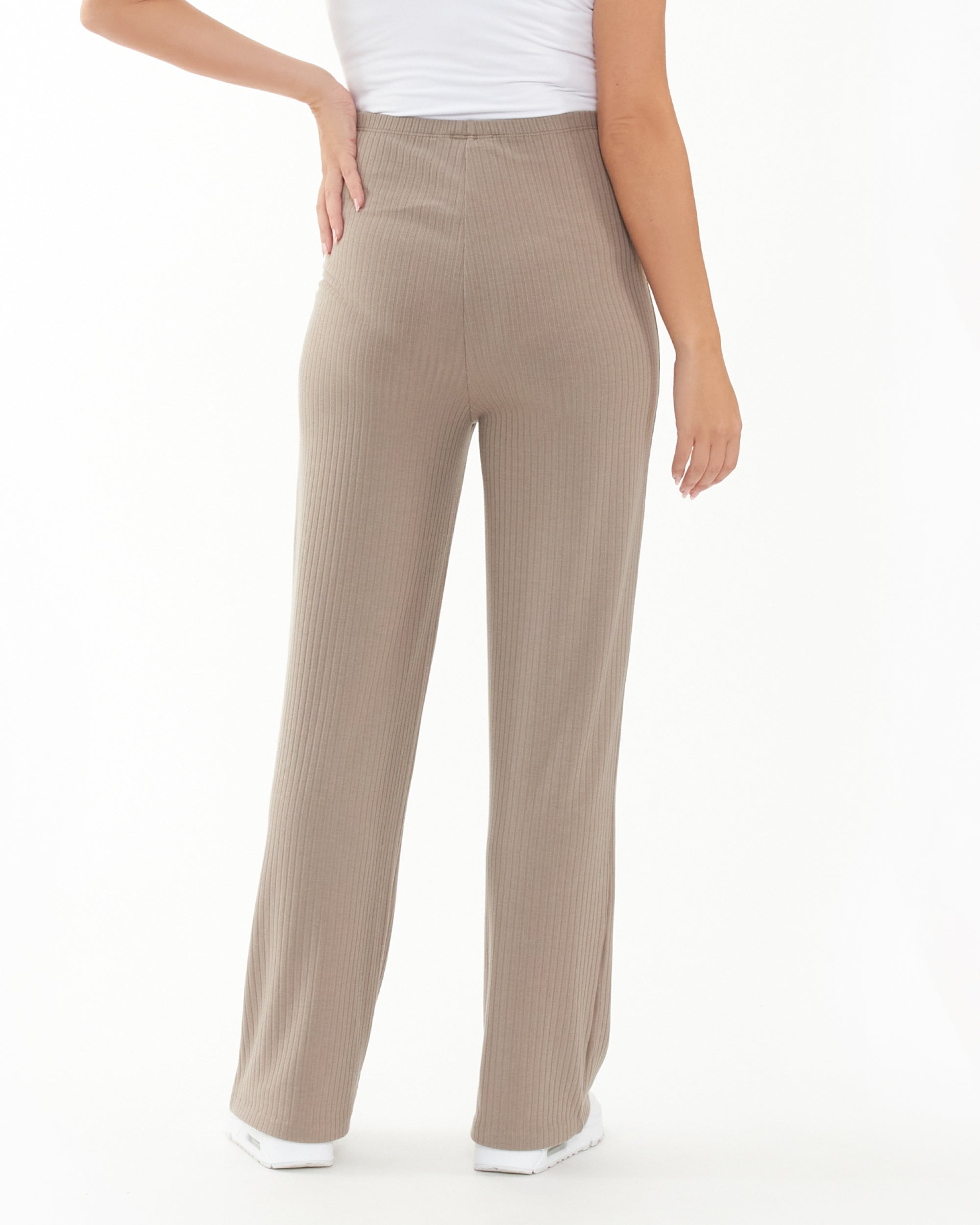 Cindy Rib Pant  Taupe