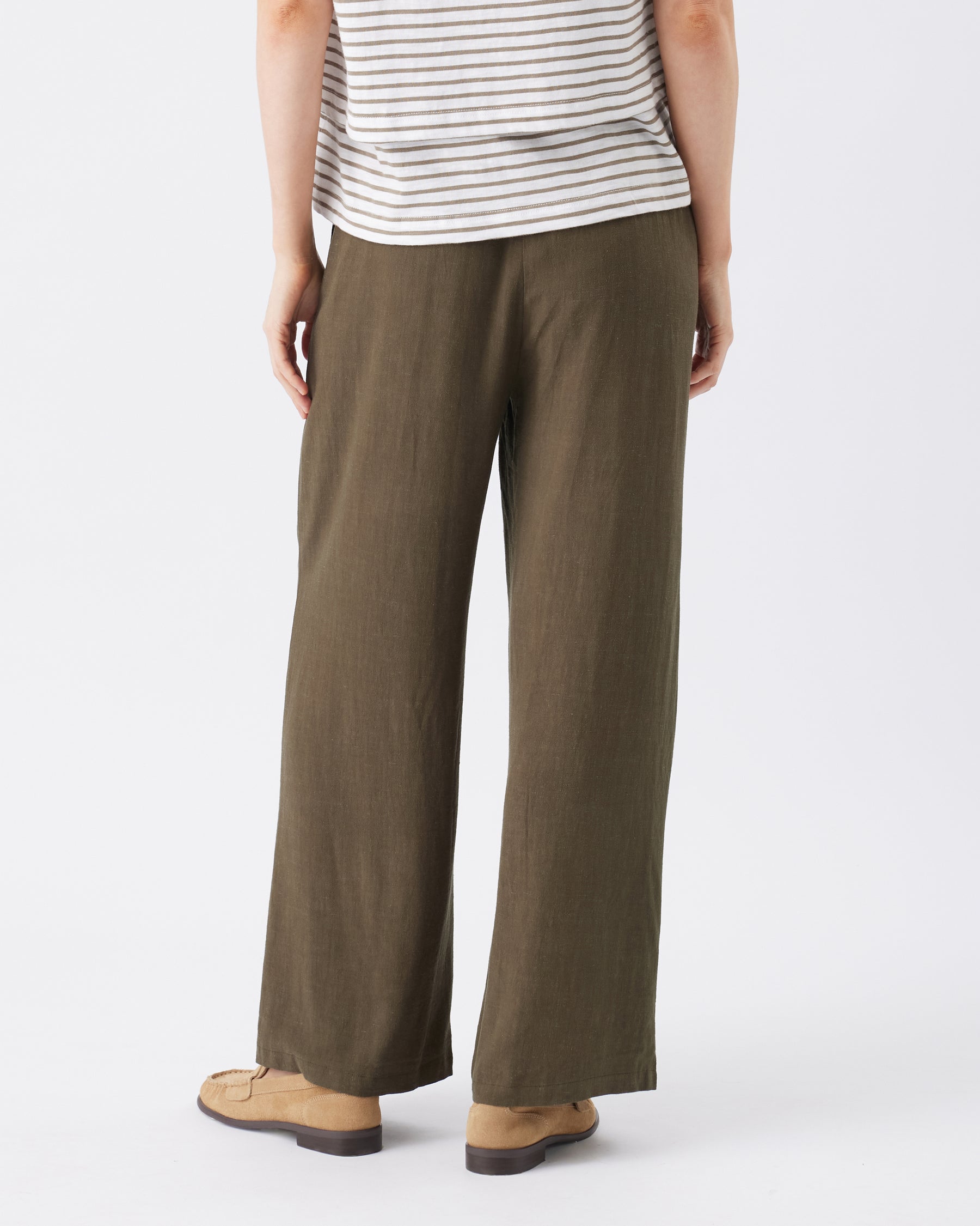 Marlow Shirred Pant Khaki