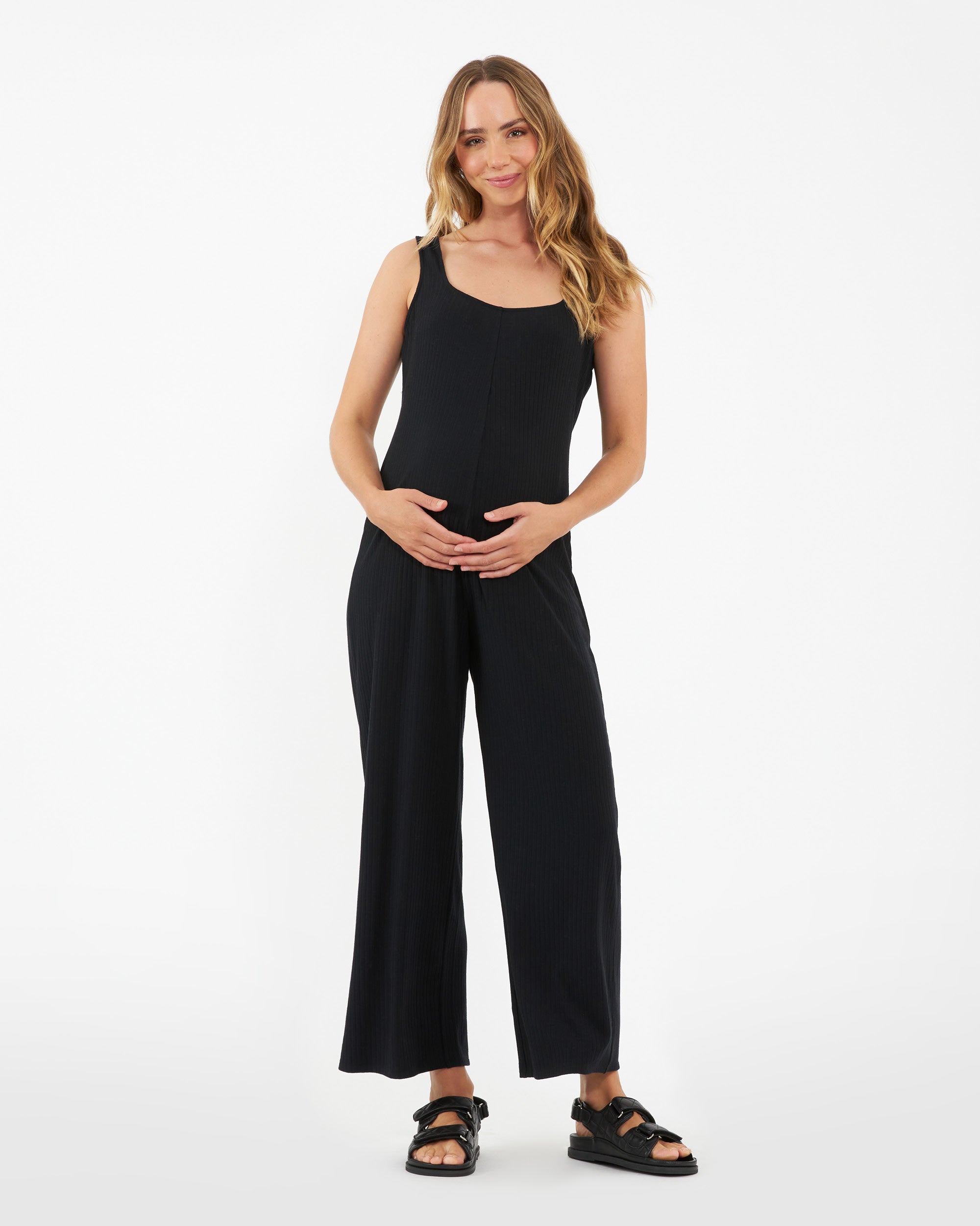 Bobby Rib Jumpsuit Black