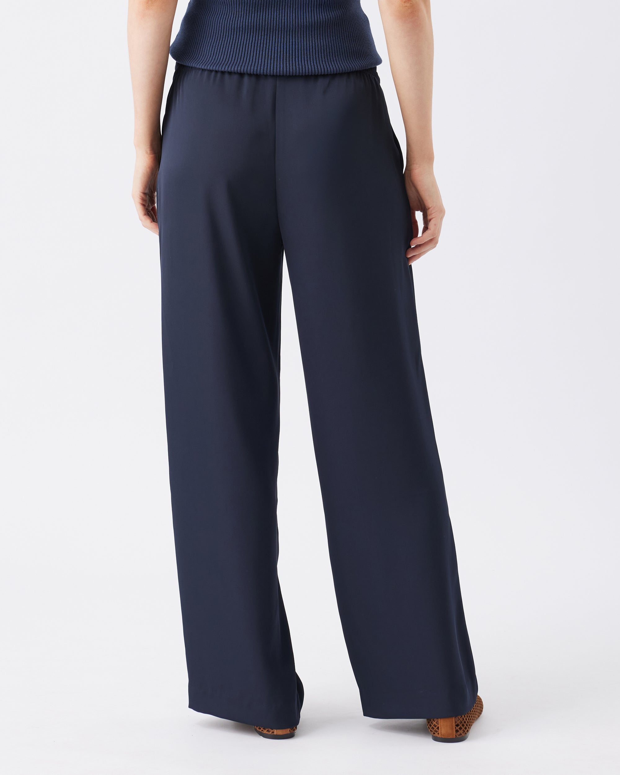 Tamara Satin Pull-On Pant Midnight