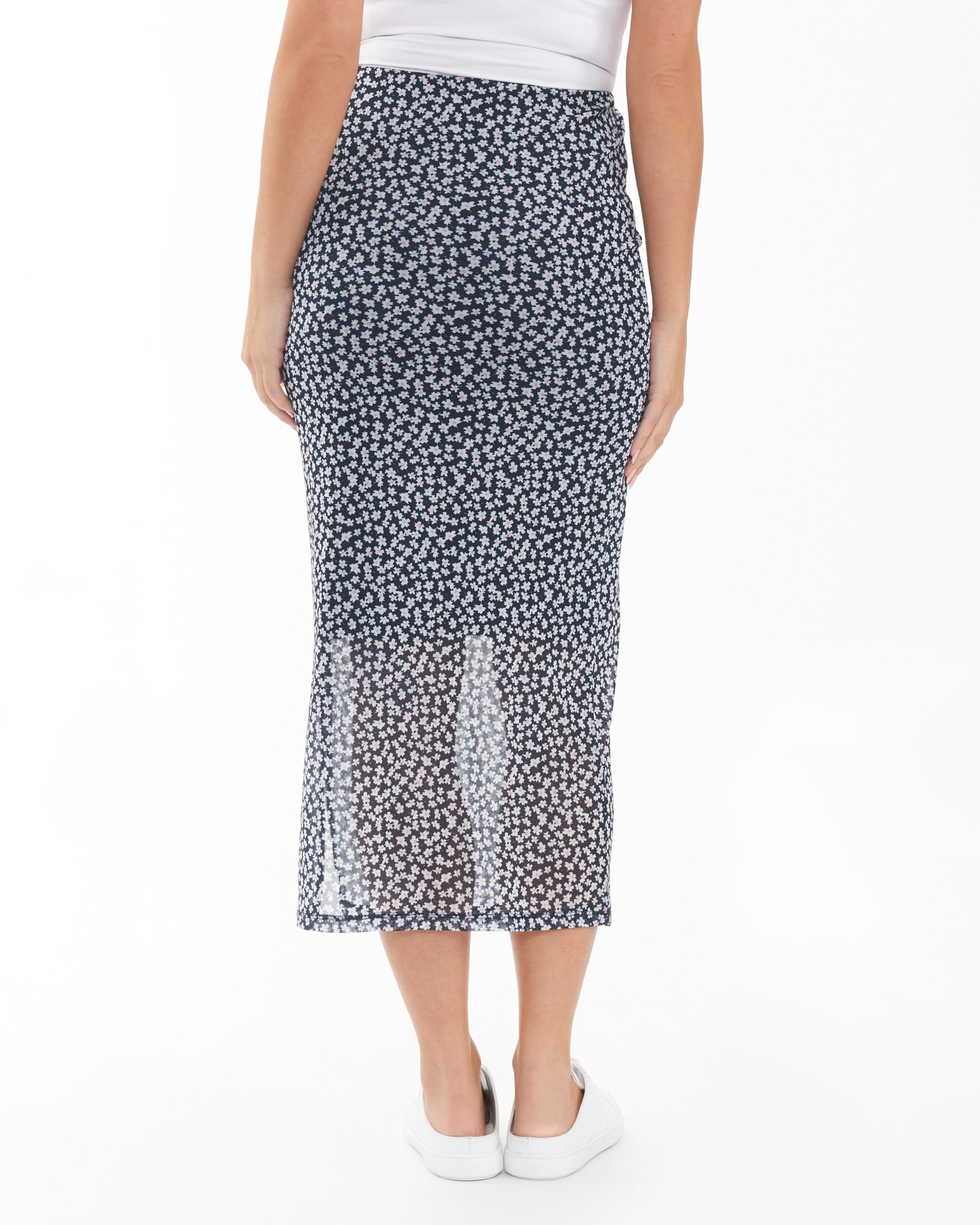 Kara Mesh Skirt  Navy